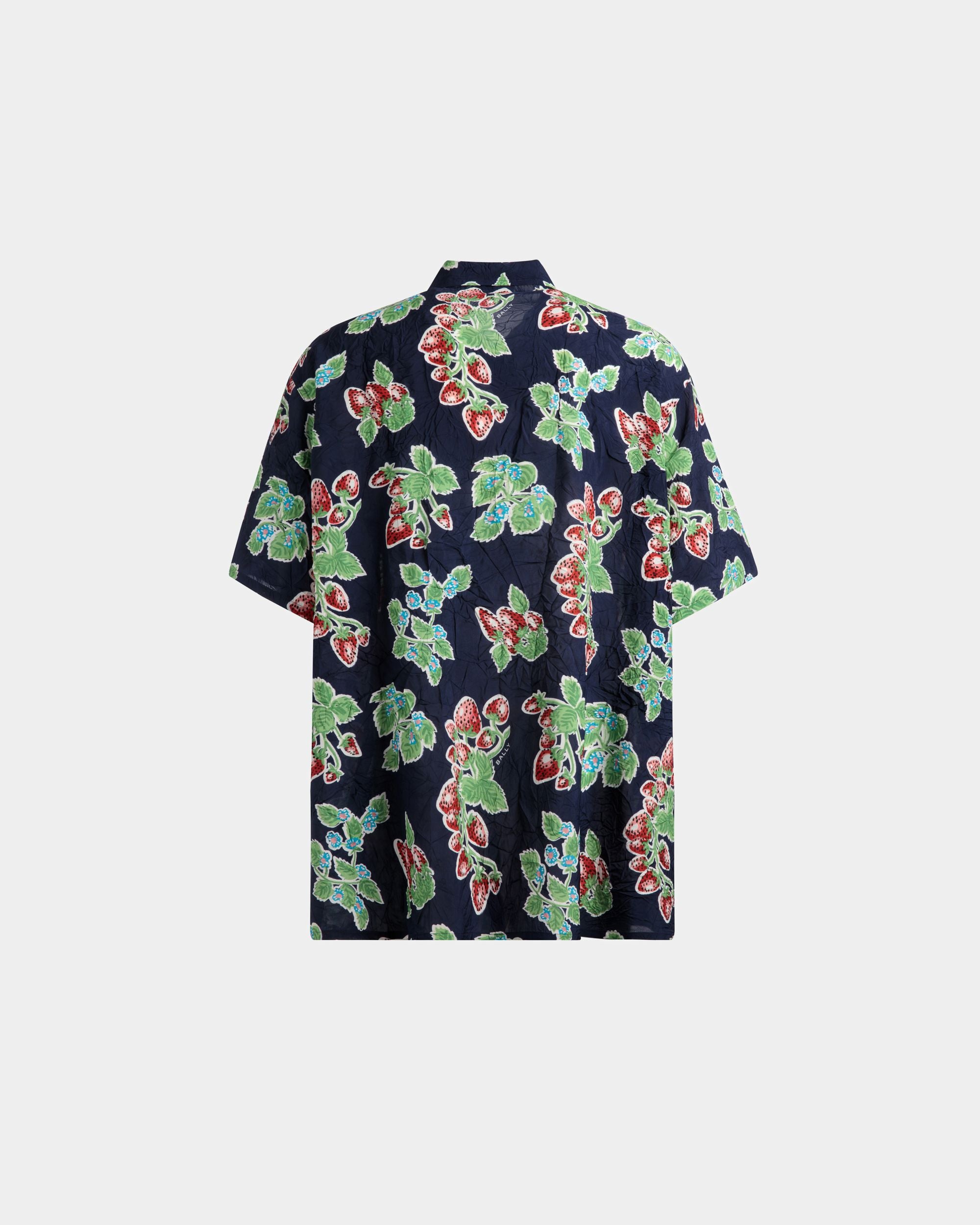 Printed Shirt in Strawberry Print Fluid Poplin - Men's - Bally - 03