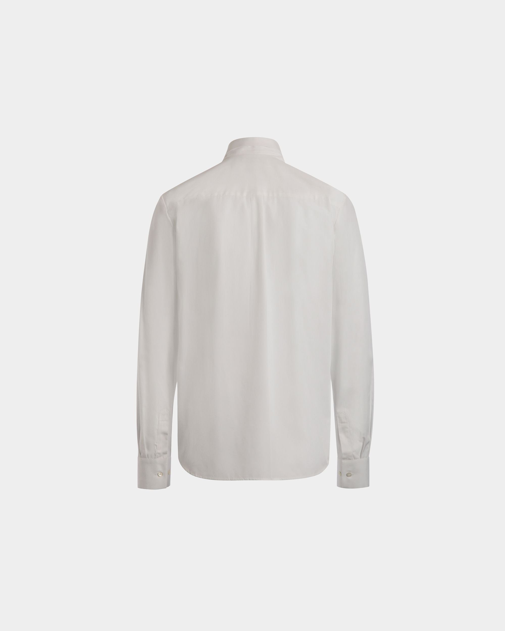 Long Sleeve Shirt In White Cotton - Men's - Bally - 06