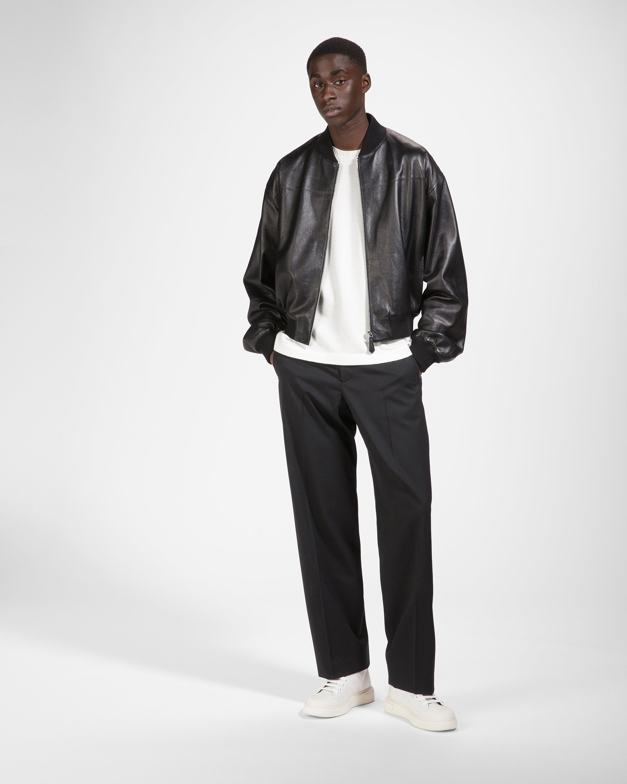 Maren Leather Sneakers In White - Men's - Bally - 03