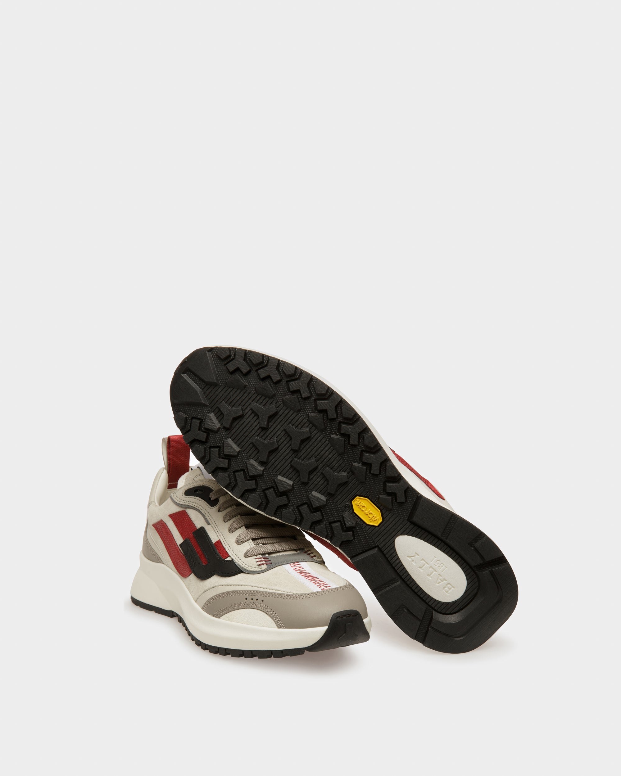 Darky Leather Sneakers In Grey - Men's - Bally - 04