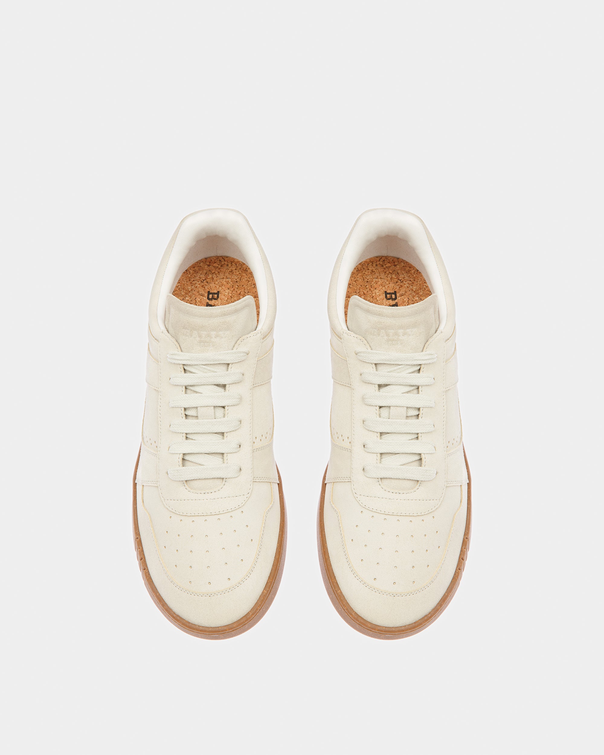 Weky Leather Sneakers In Dusty White - Men's - Bally - 02