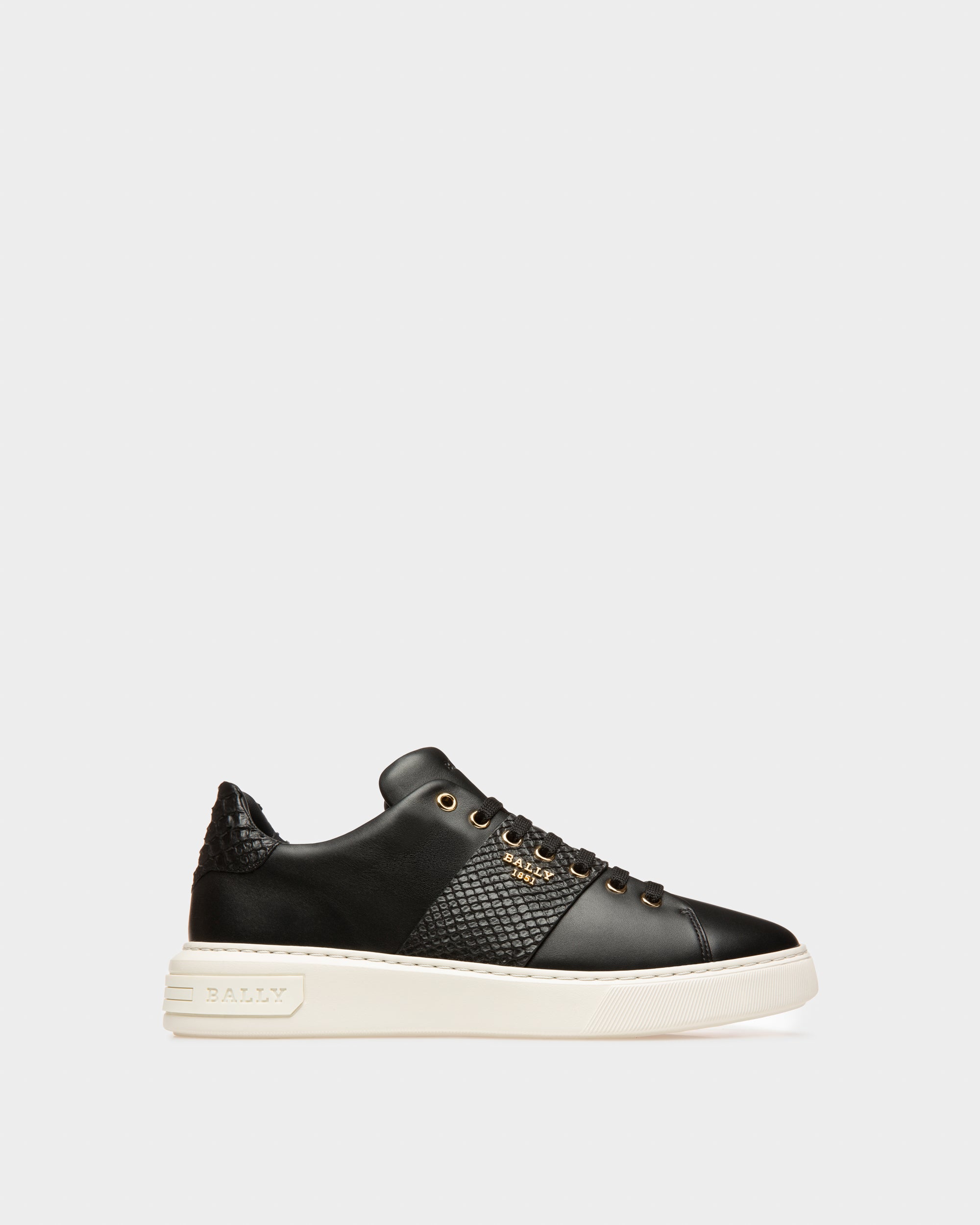 Mattye Leather Sneakers In Black - Men's - Bally - 01