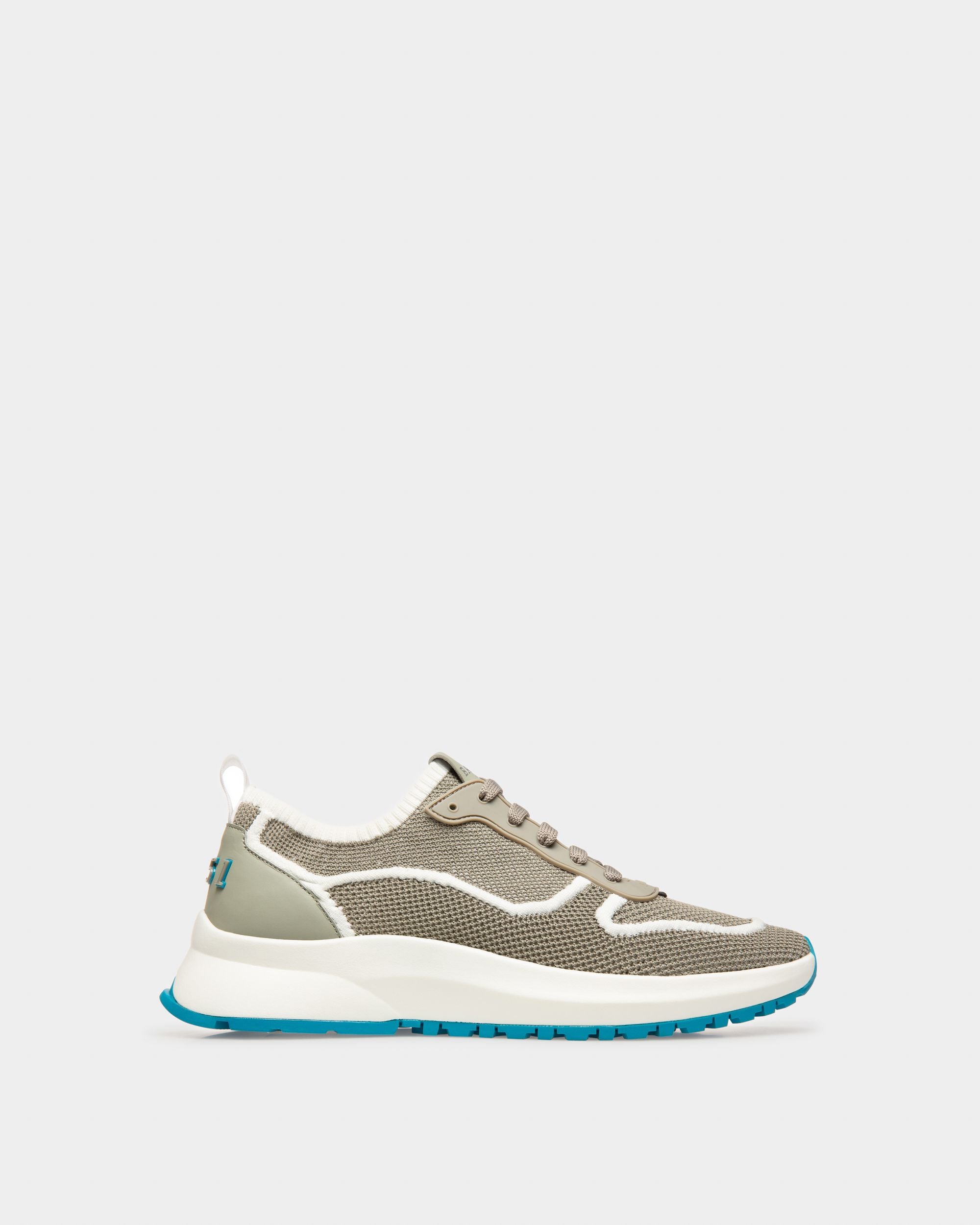 Davyn Mesh And Leather Sneakers In Grey And White - Men's - Bally - 01