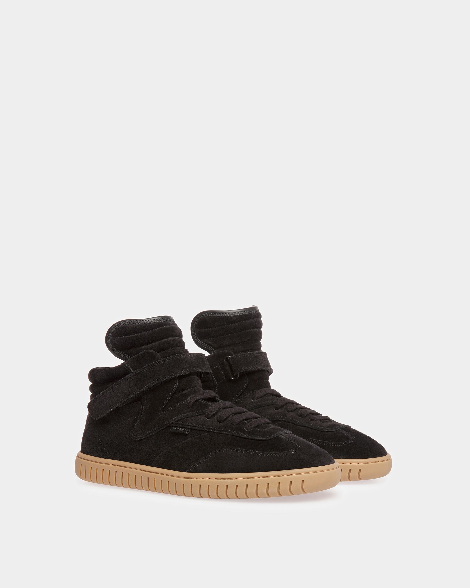 Player Sneakers In Black And Amber Leather - Men's - Bally - 02