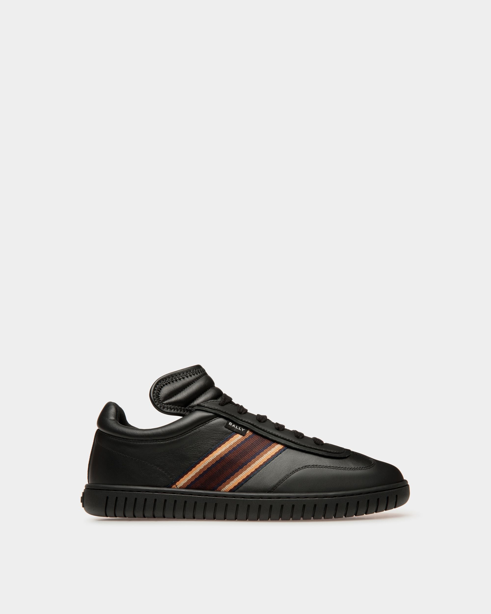 Player Sneakers In Black Leather - Men's - Bally - 01