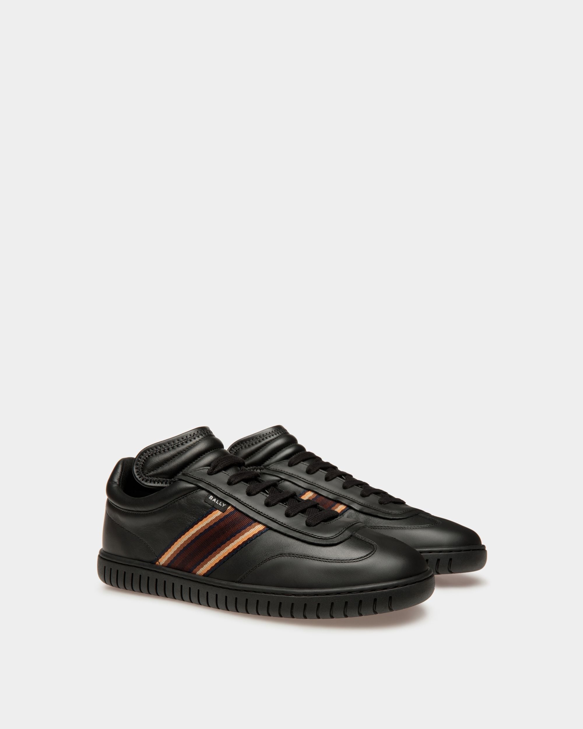 Player Sneakers In Black Leather - Men's - Bally - 02