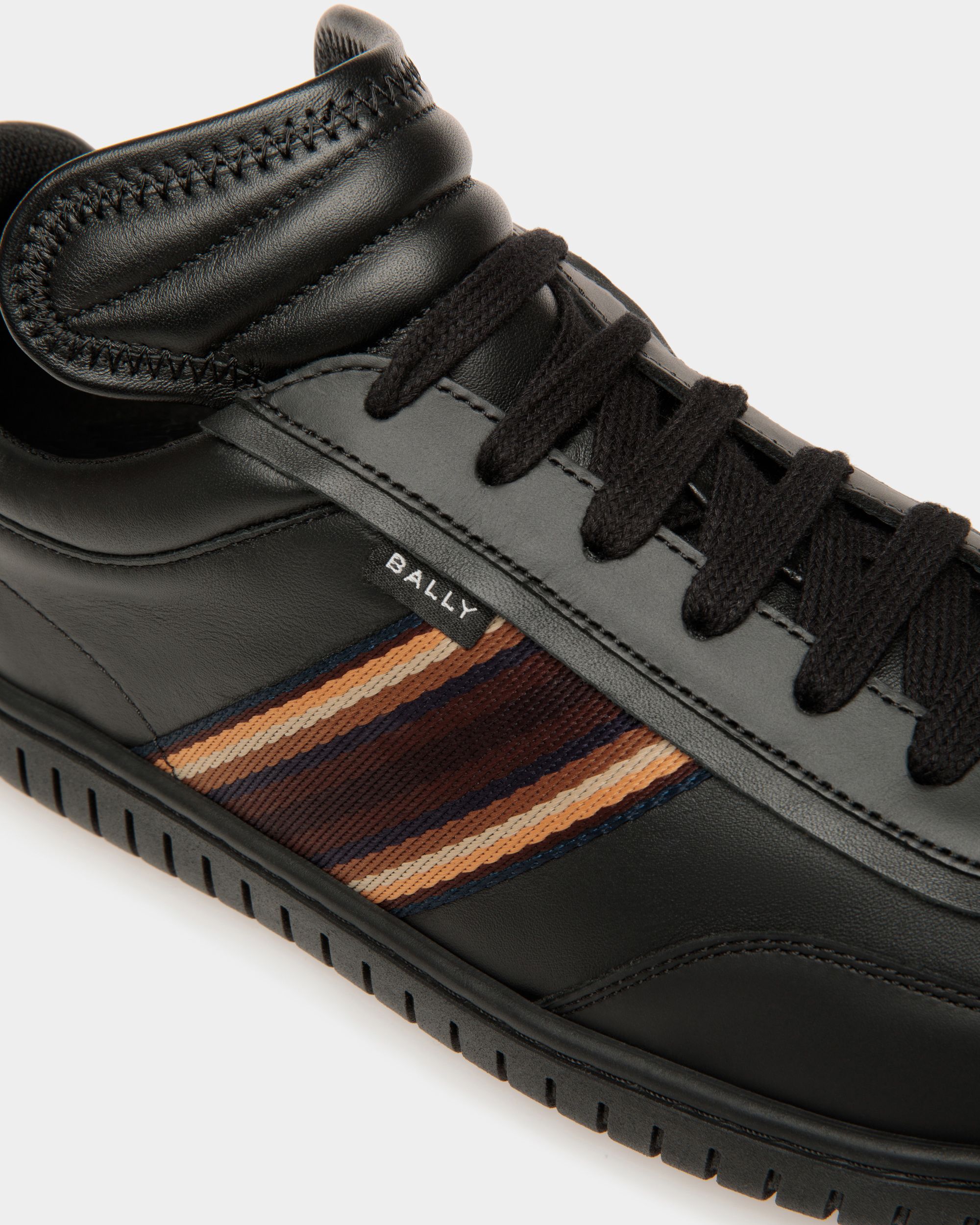 Player Sneakers In Black Leather - Men's - Bally - 05