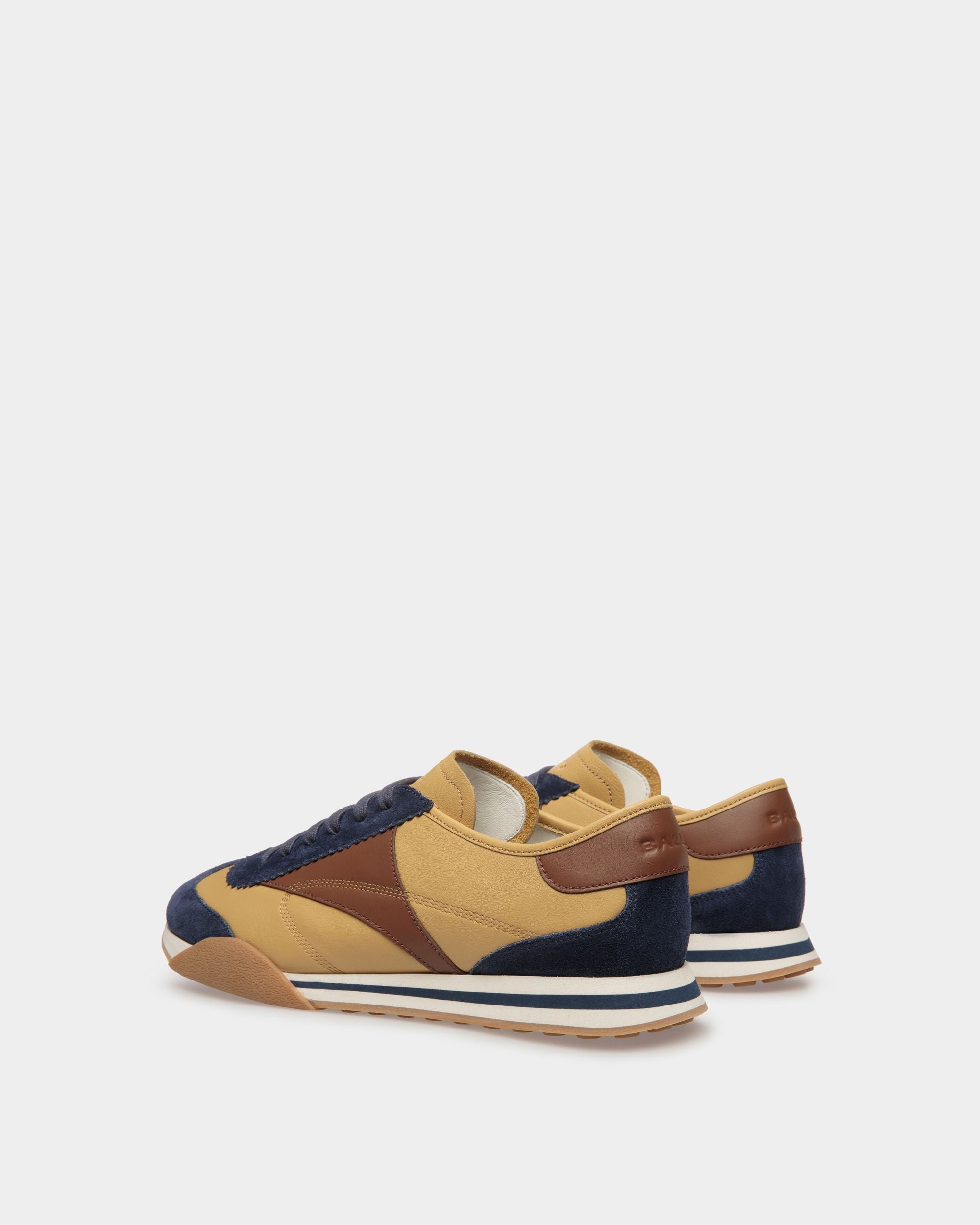 Sussex Sneakers In Marine And Brown Leather - Men's - Bally - 04