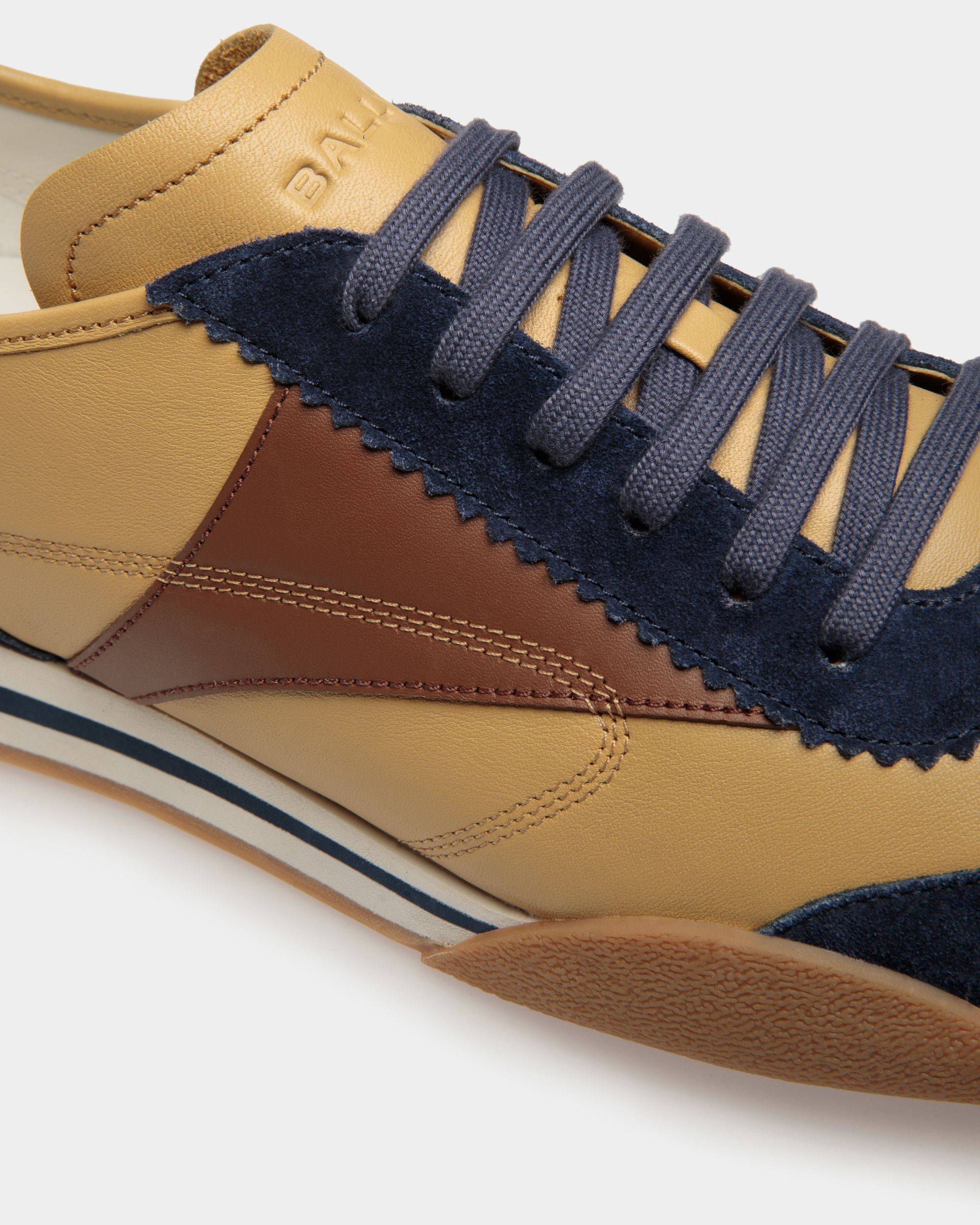 Sussex Sneakers In Marine And Brown Leather - Men's - Bally - 06