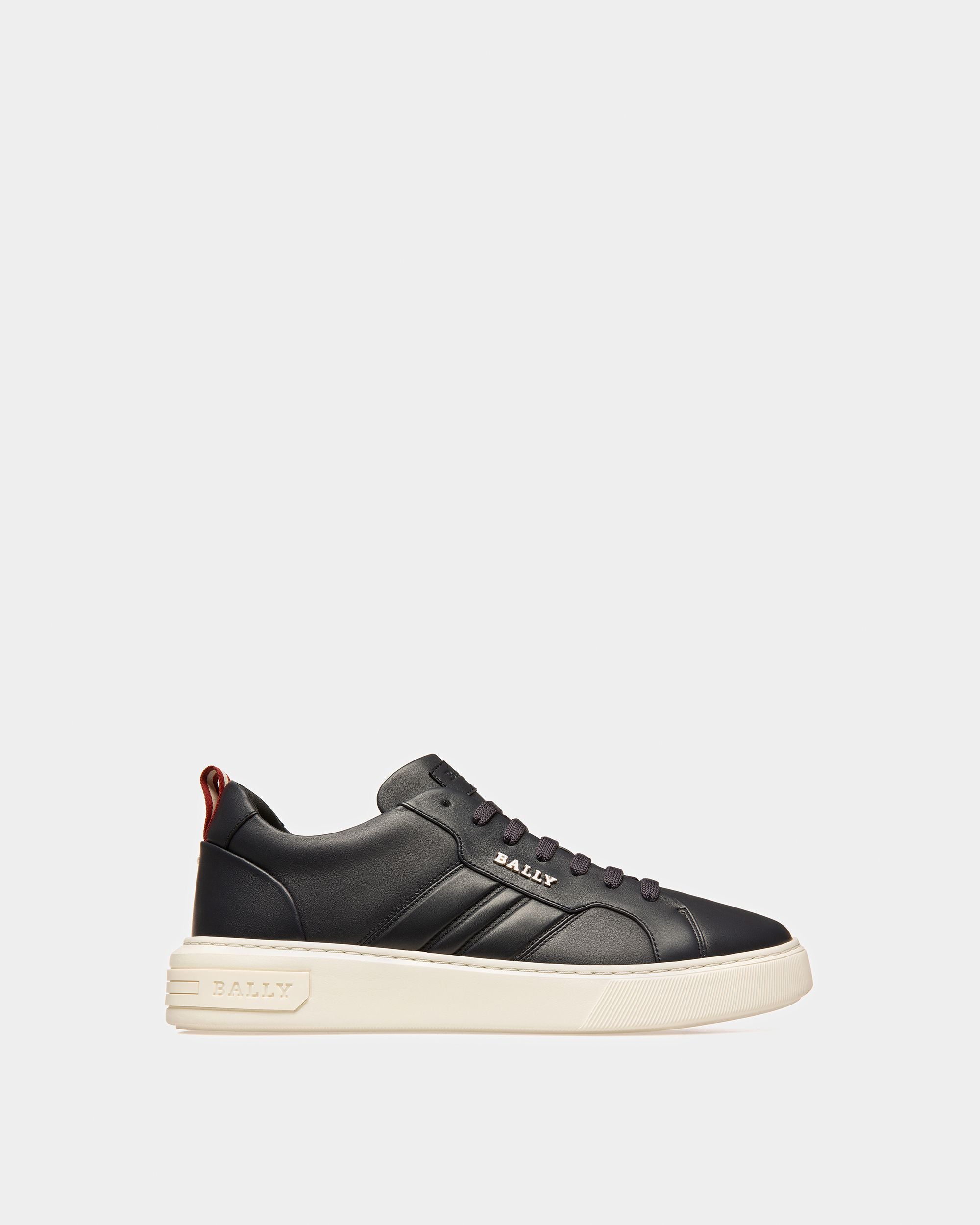Maxim Leather Sneakers In Navy - Men's - Bally - 01