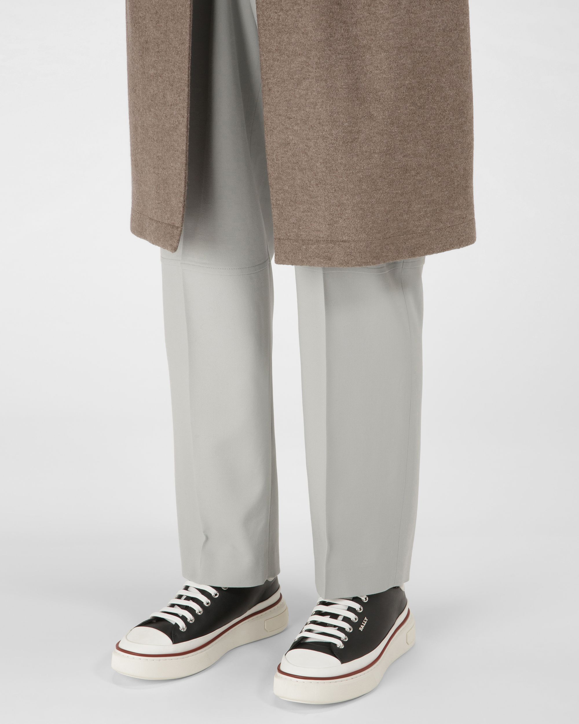 Maily Leather Sneakers In Black & White - Men's - Bally - 05