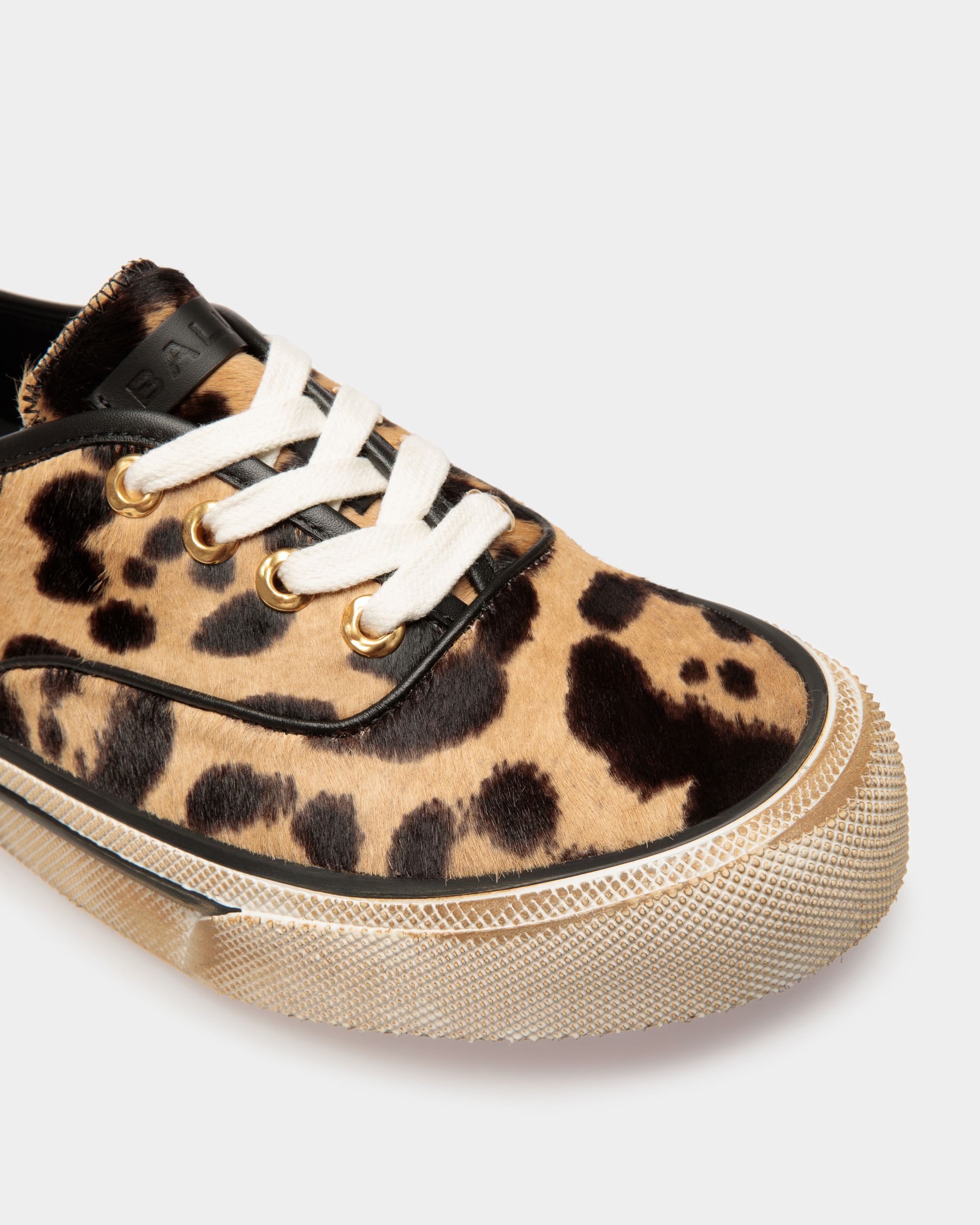 Lyder Sneakers In Brown Haircalf Leather - Men's - Bally - 05