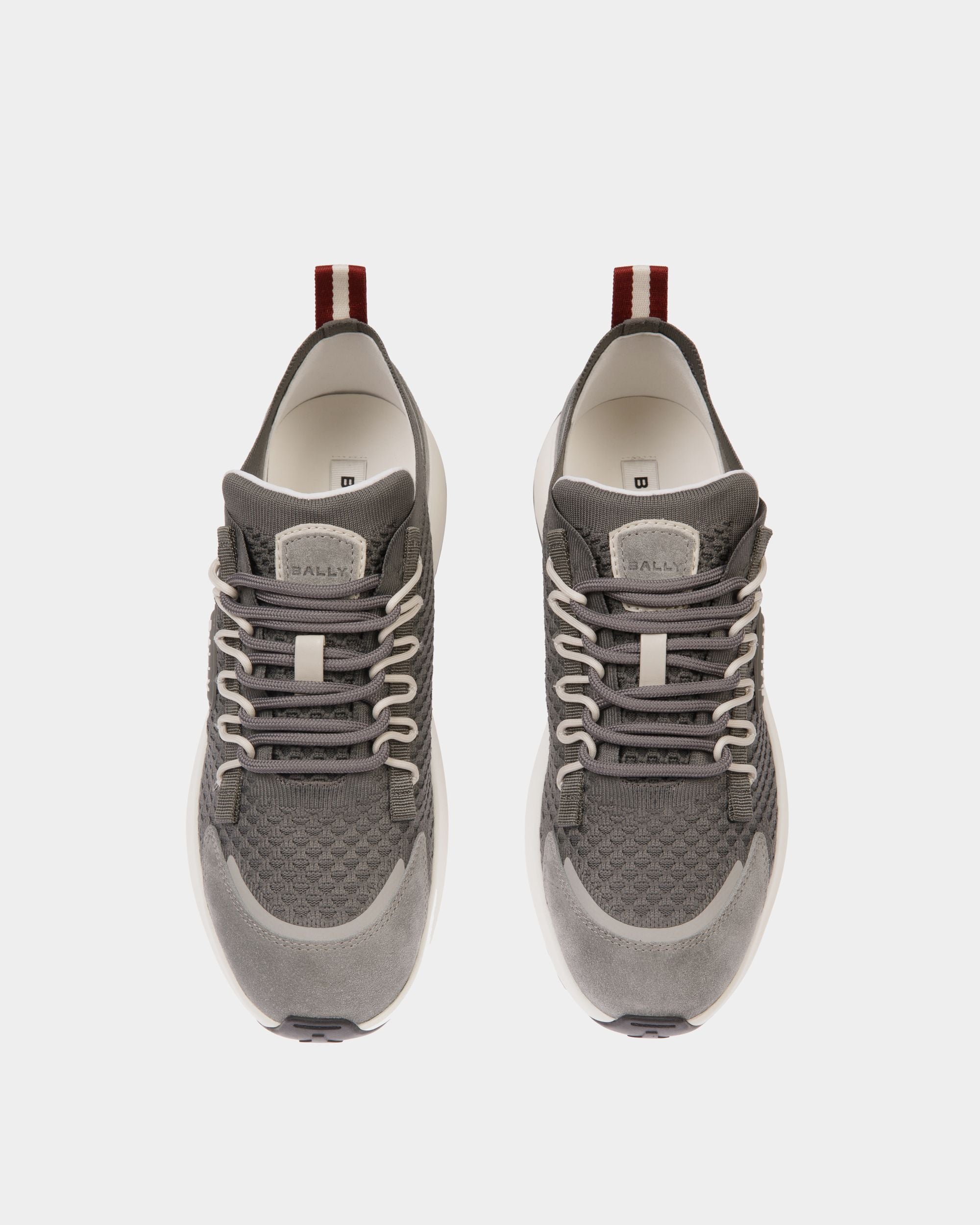 Outline Sneaker in Light Grey Knit - Men's - Bally - 04