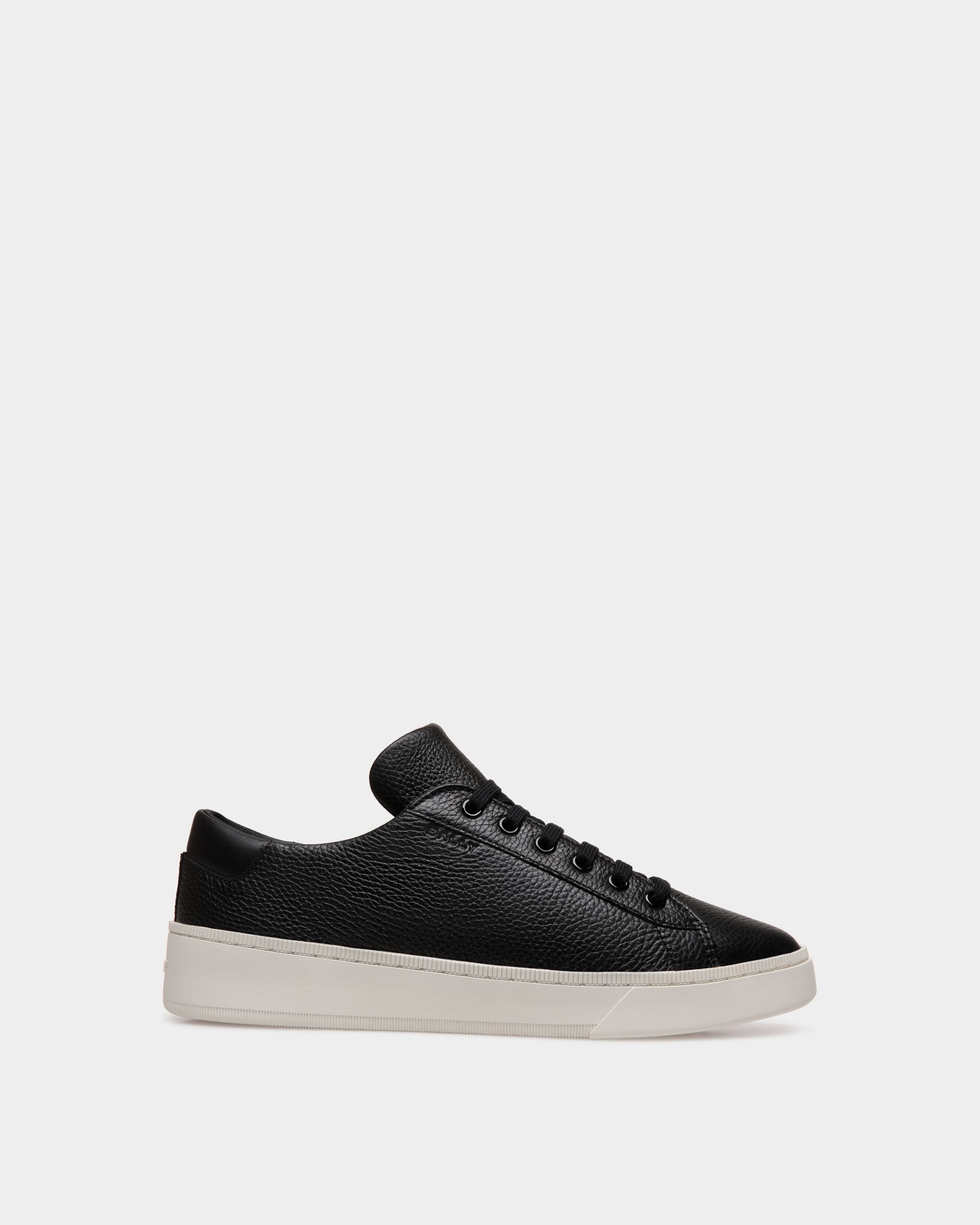 Raise Sneaker In Black Grained Leather - Men's - Bally - 01