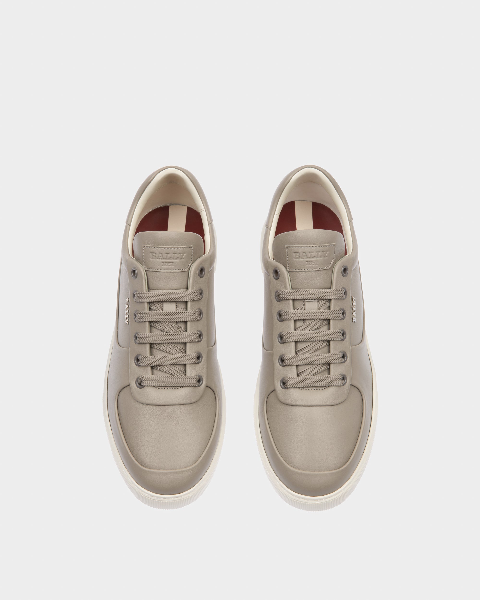 Manny Leather Sneakers In Grey - Men's - Bally - 02