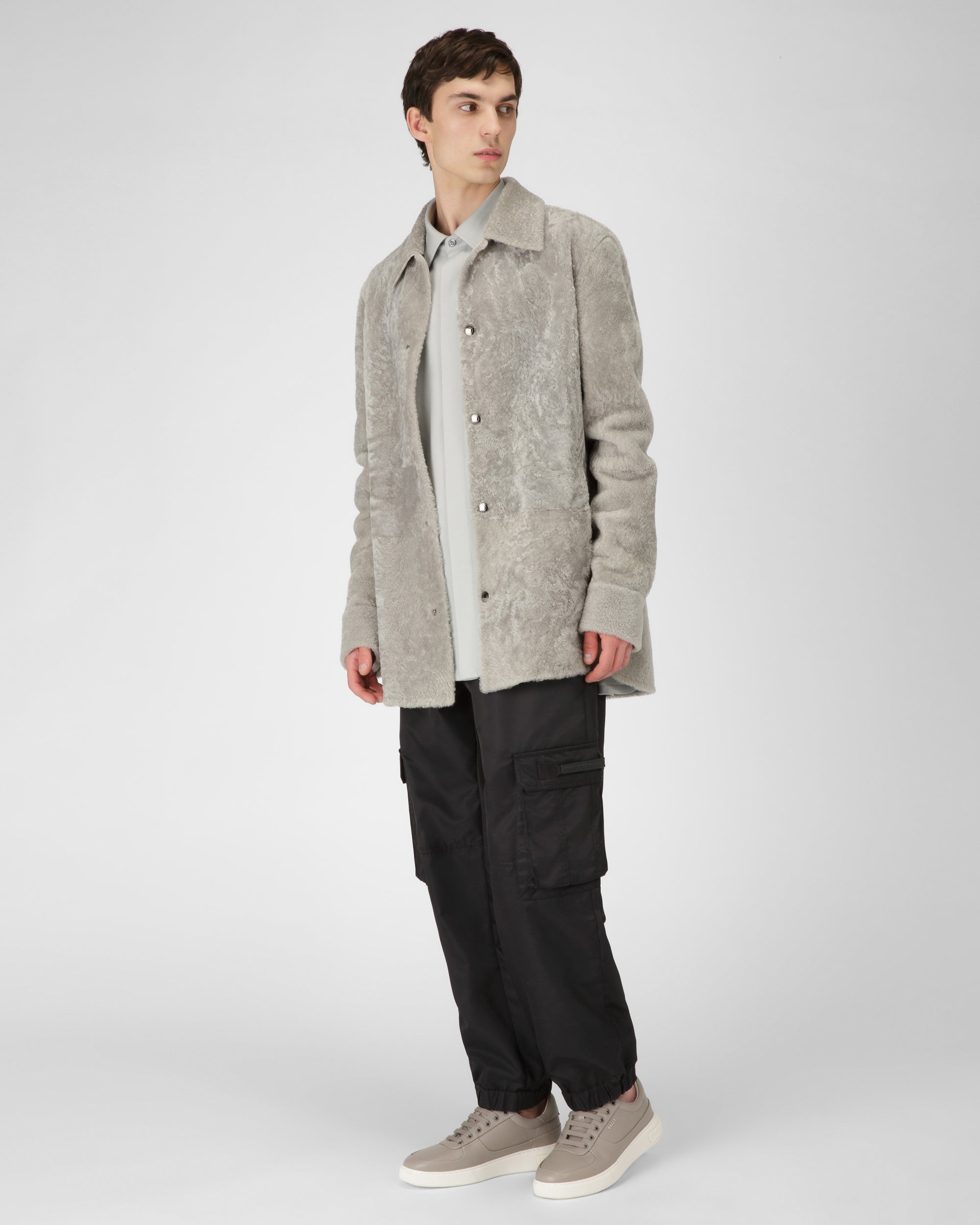Manny Leather Sneakers In Grey - Men's - Bally - 03