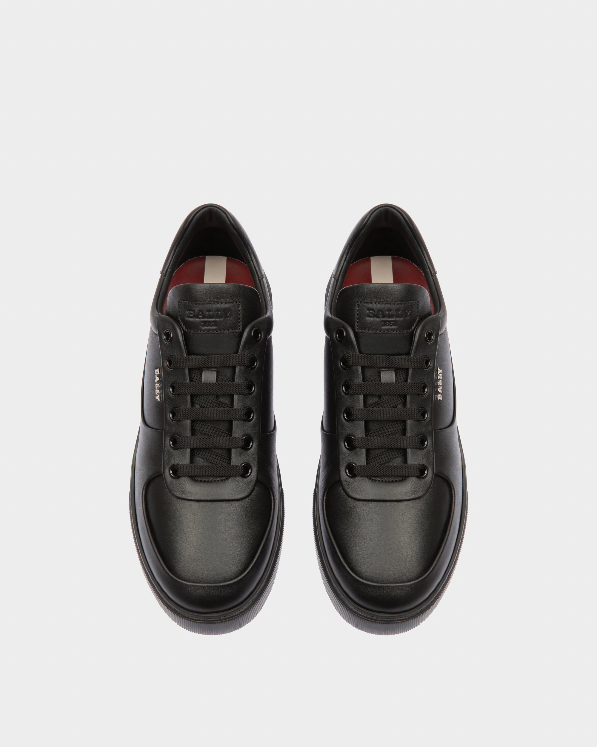 Manny Leather Sneakers In Black - Men's - Bally - 02