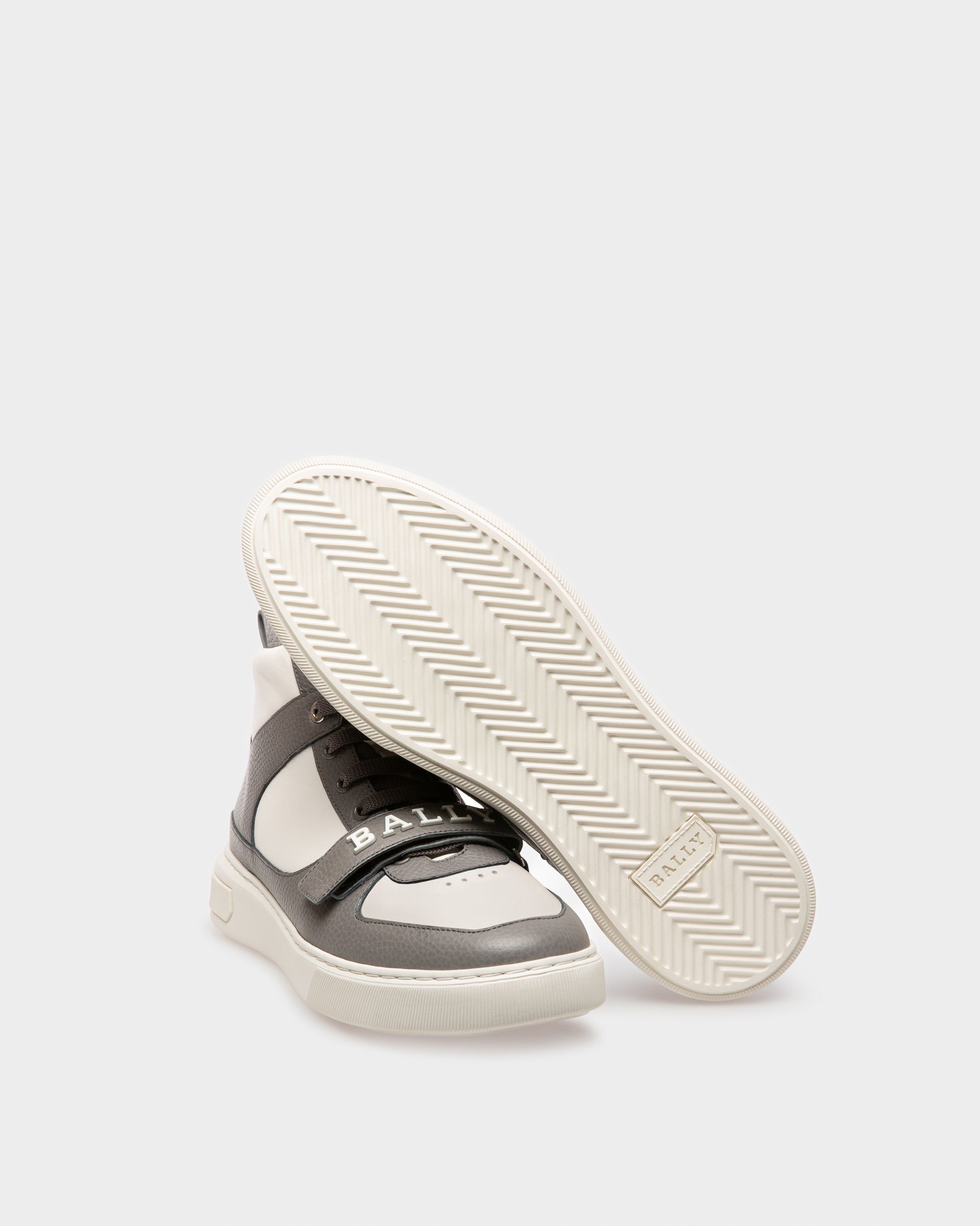 Merryk Leather Sneakers In Grey And White - Men's - Bally - 05