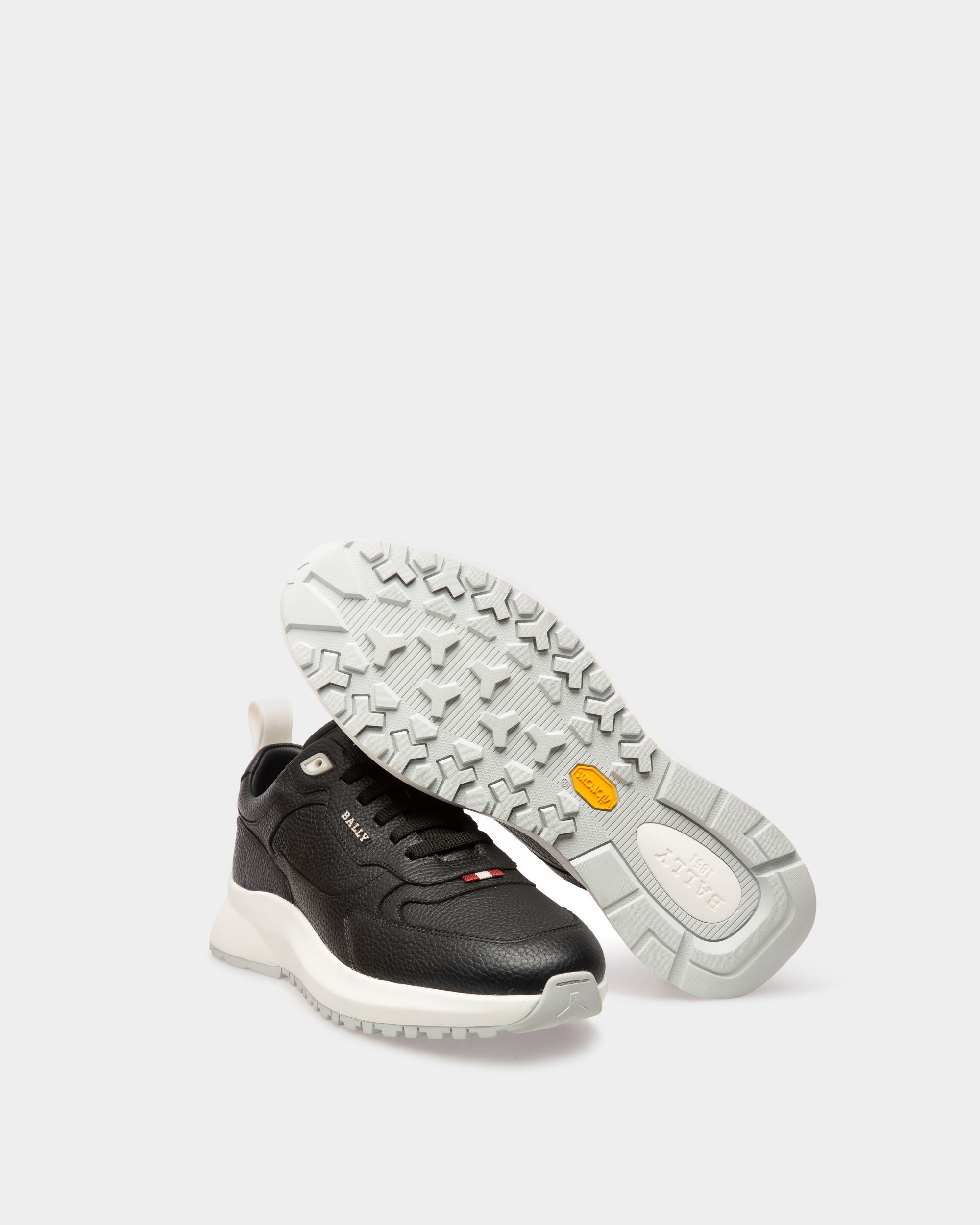 Dave Leather Sneakers In Black - Men's - Bally - 05