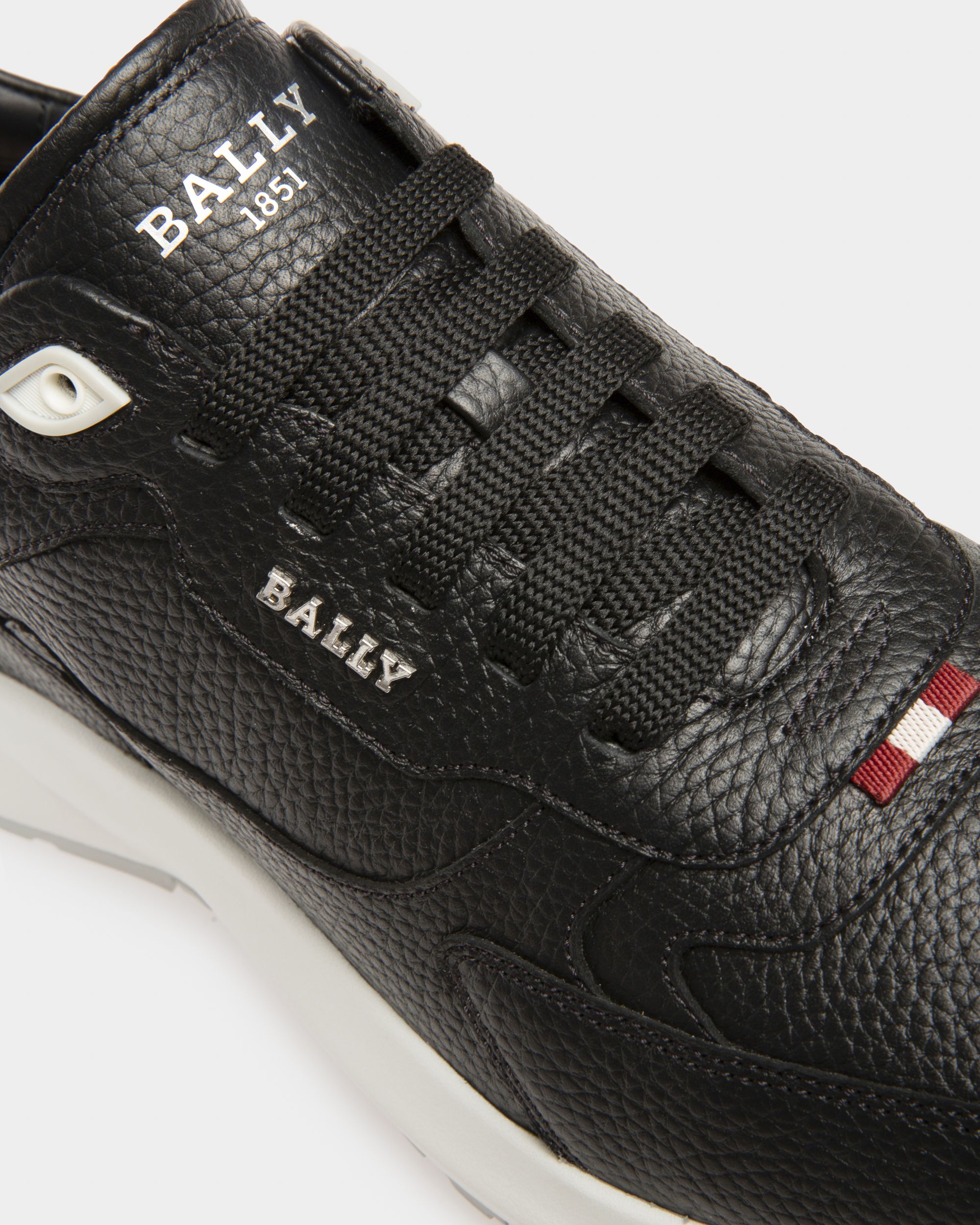 Dave Leather Sneakers In Black - Men's - Bally - 06