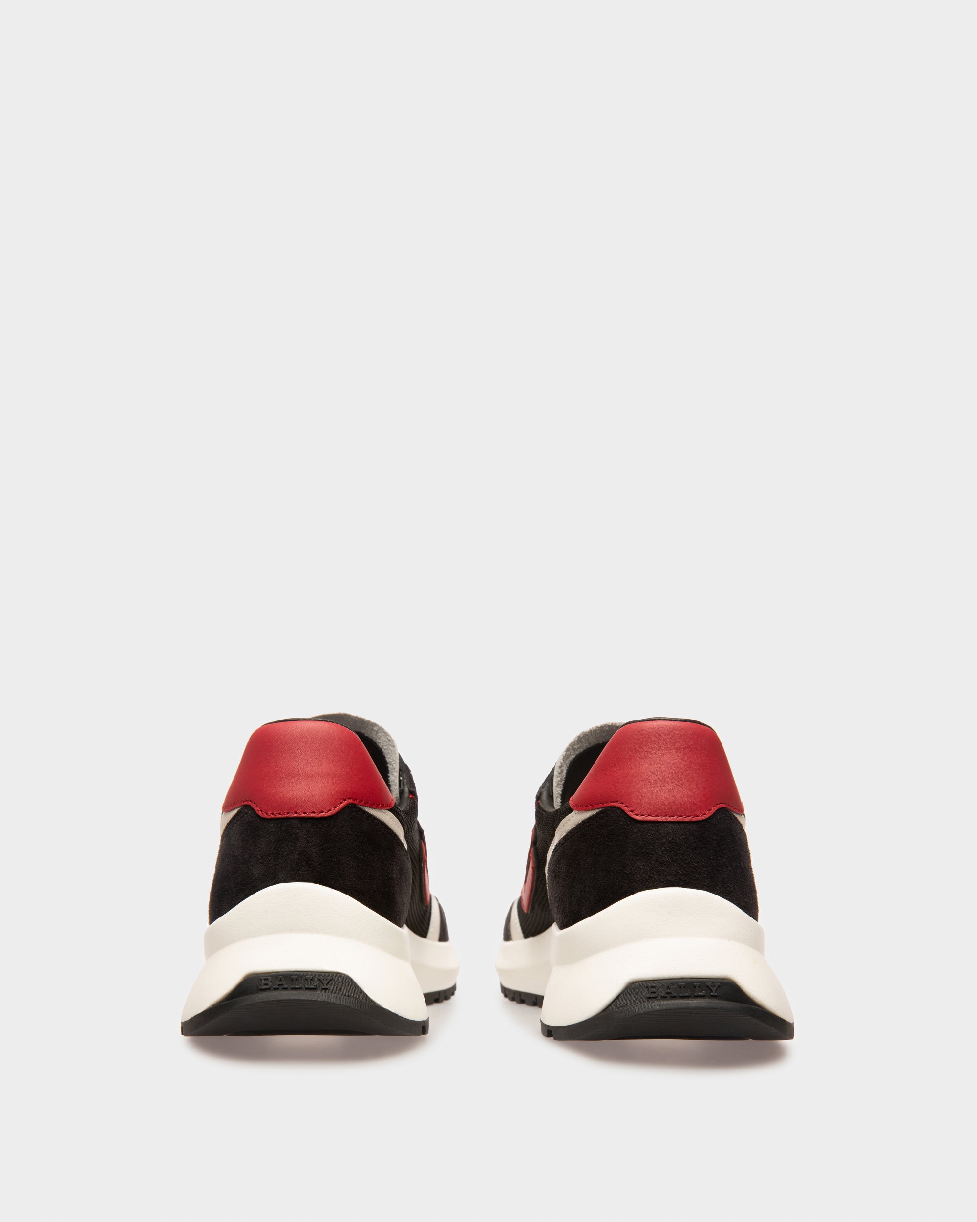 Demmy Mesh And Leather Sneakers In Black - Men's - Bally - 05