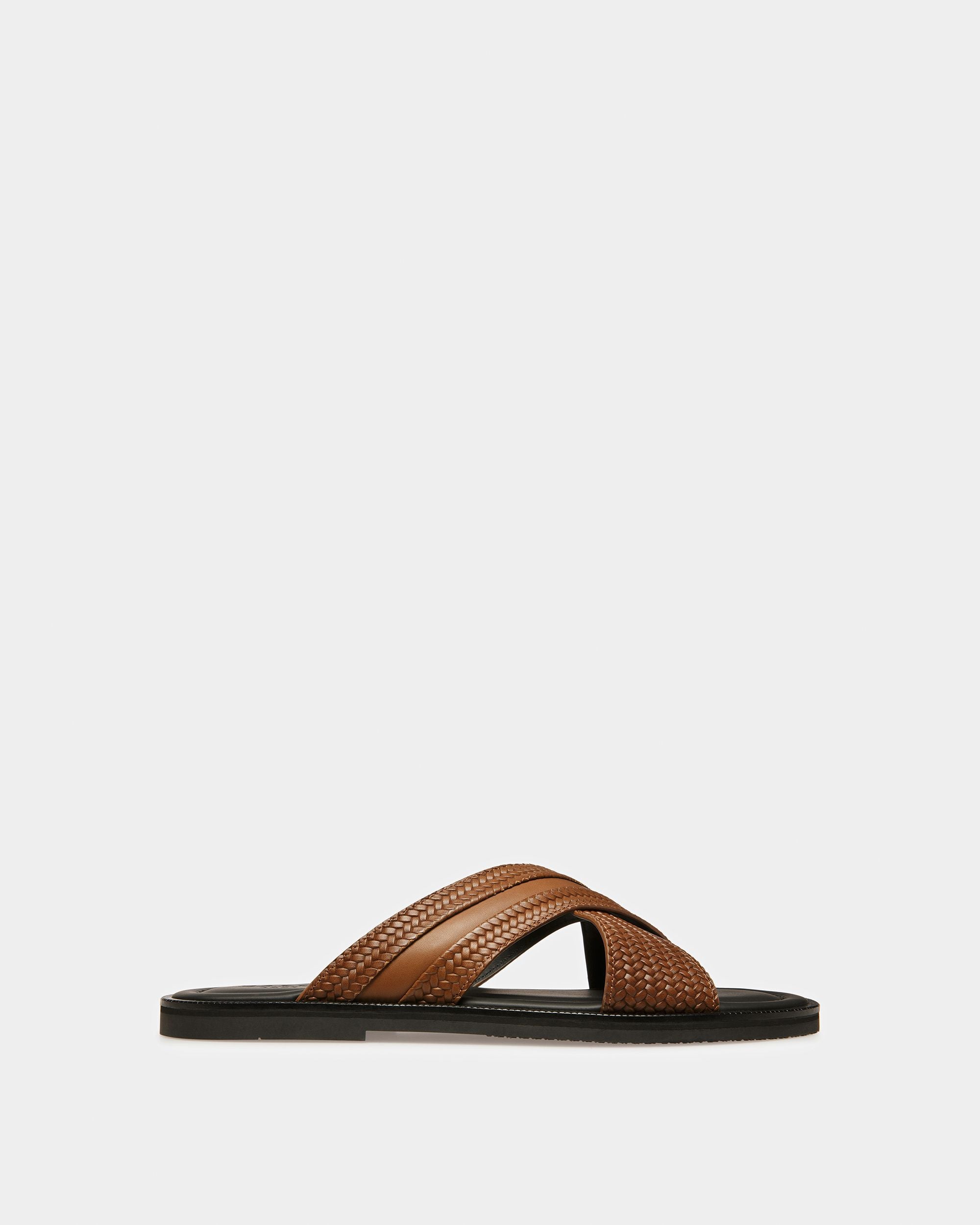 Jabil Leather Sandals In Sage - Men's - Bally - 01