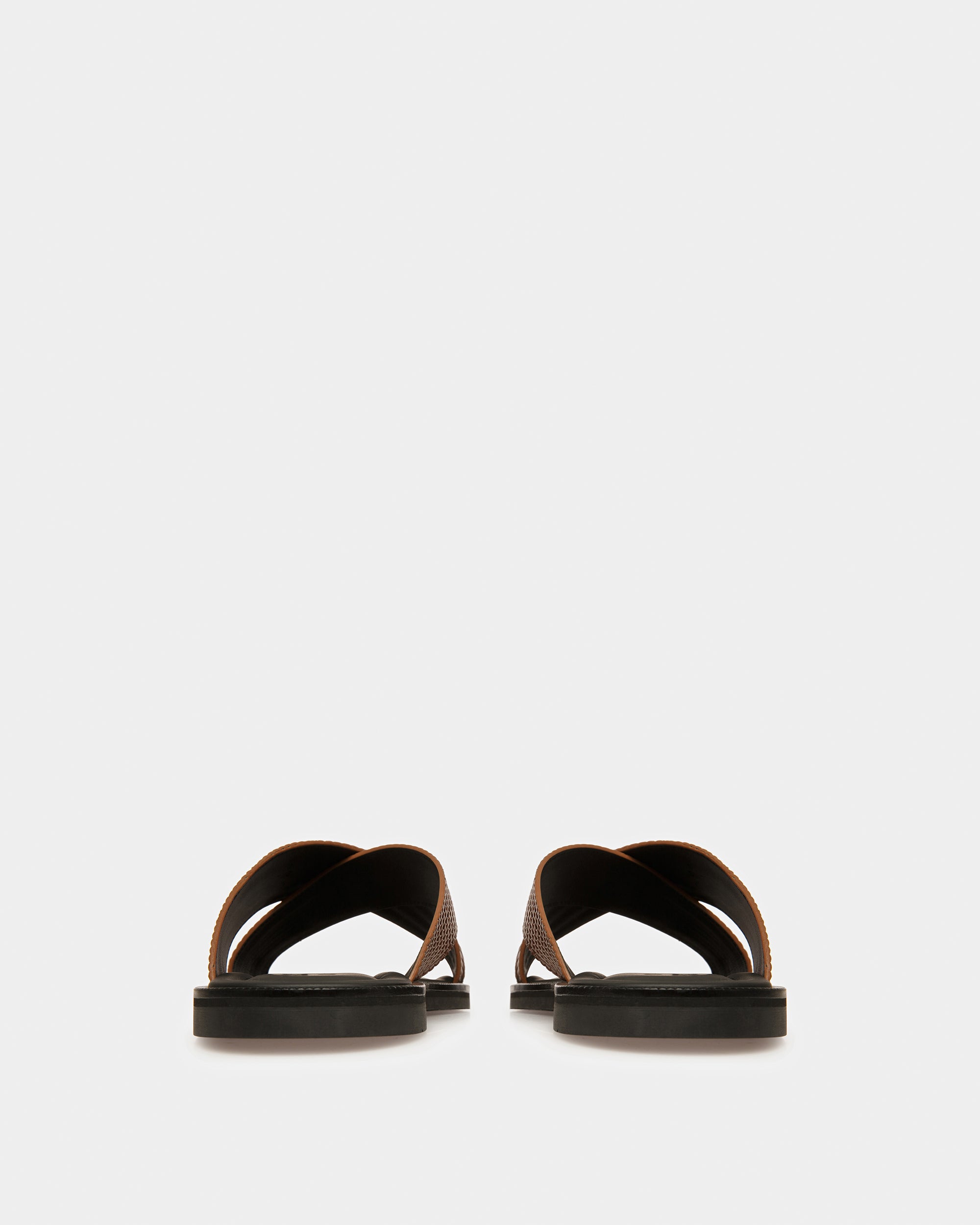 Jabil Leather Sandals In Sage - Men's - Bally - 04