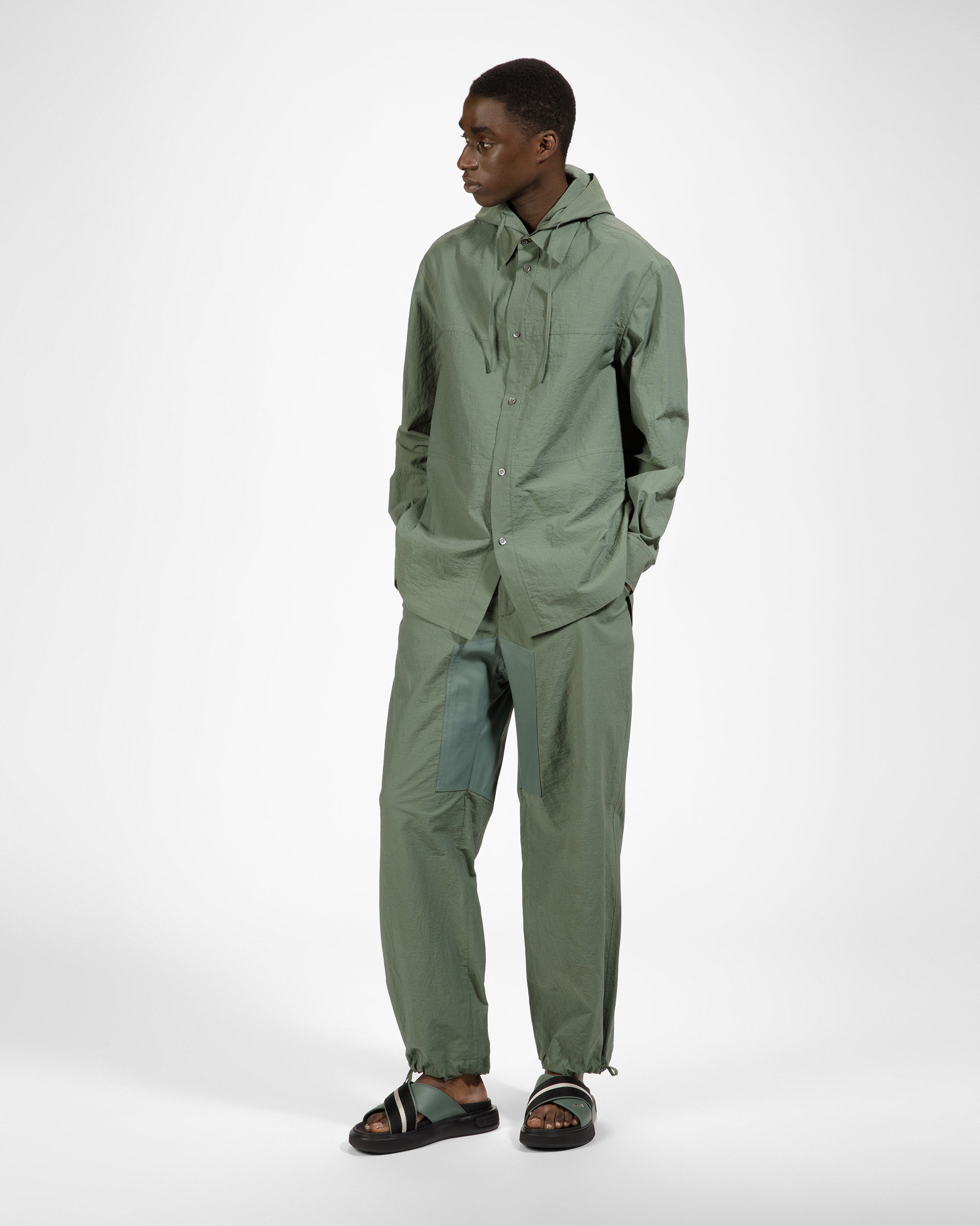 Jake Leather Sandals In Sage - Men's - Bally - 03