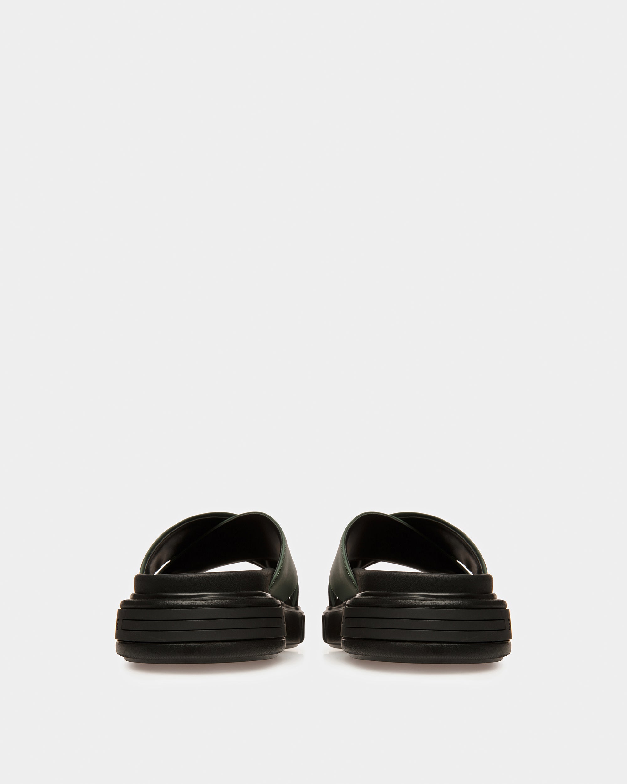 Jake Leather Sandals In Sage - Men's - Bally - 04