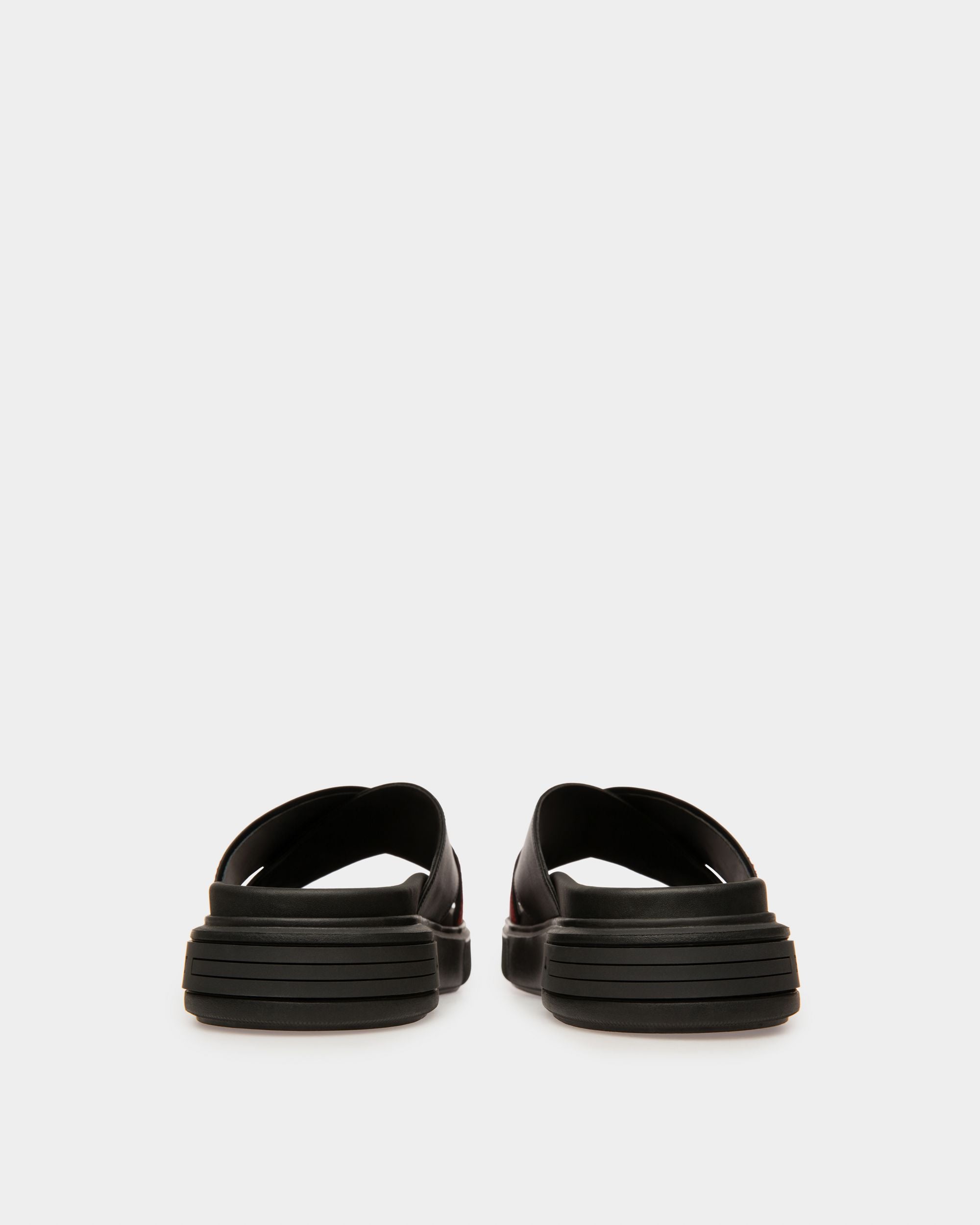 Jake Leather Sandals In Black - Men's - Bally - 03