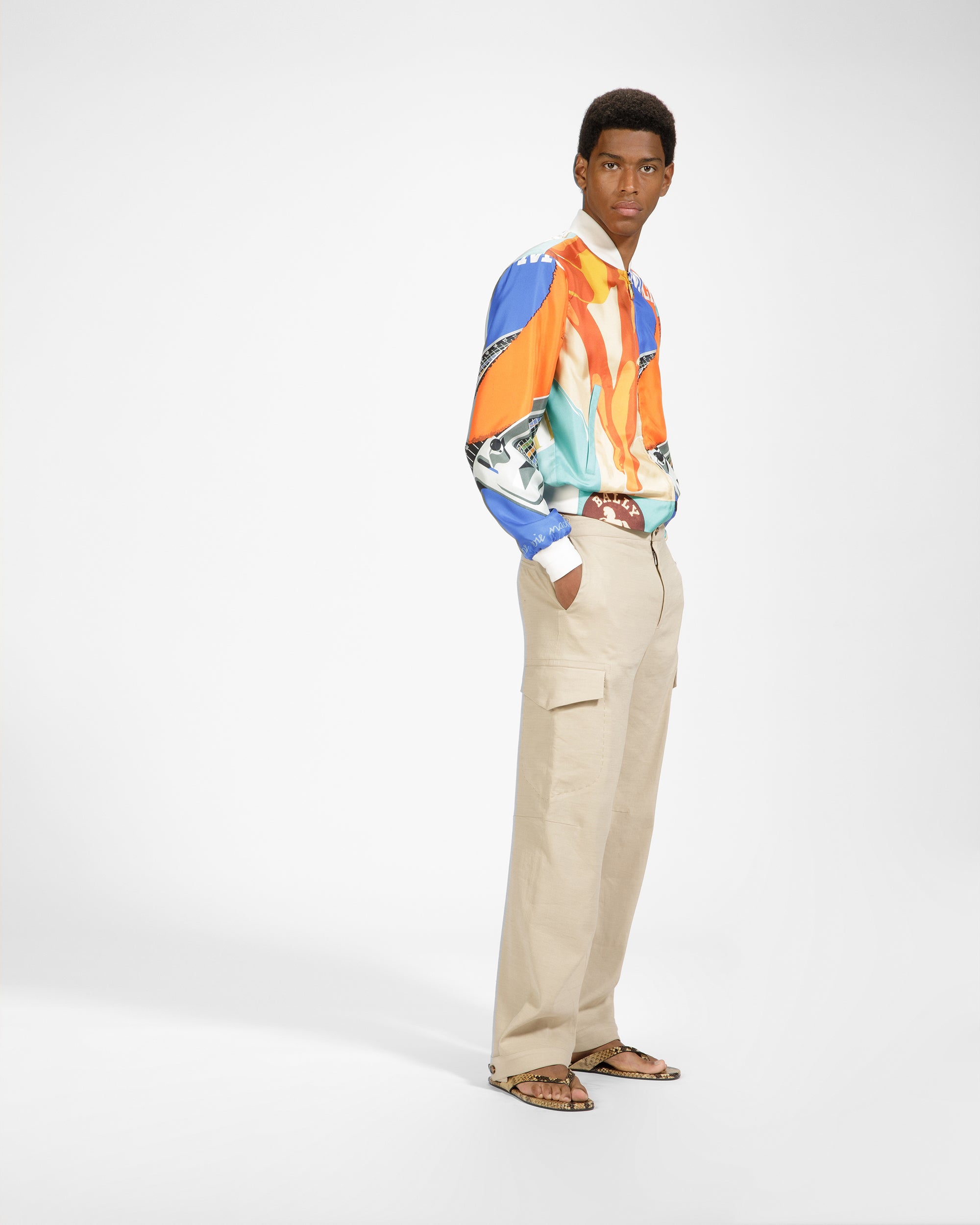 San Fernando Thong Sandals In Python Print - Men's - Bally - 08