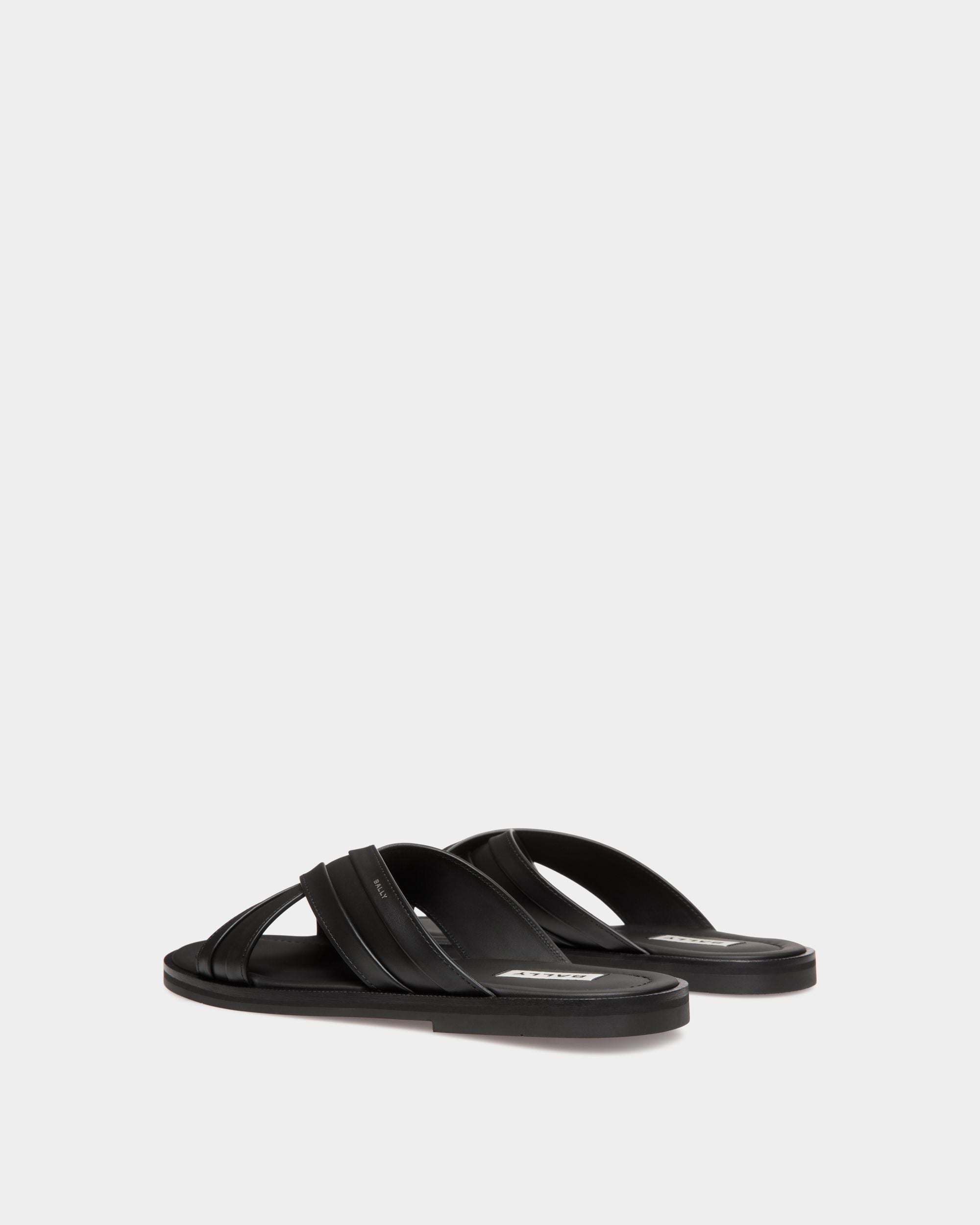 Glide Sandal In Black Leather - Men's - Bally - 03