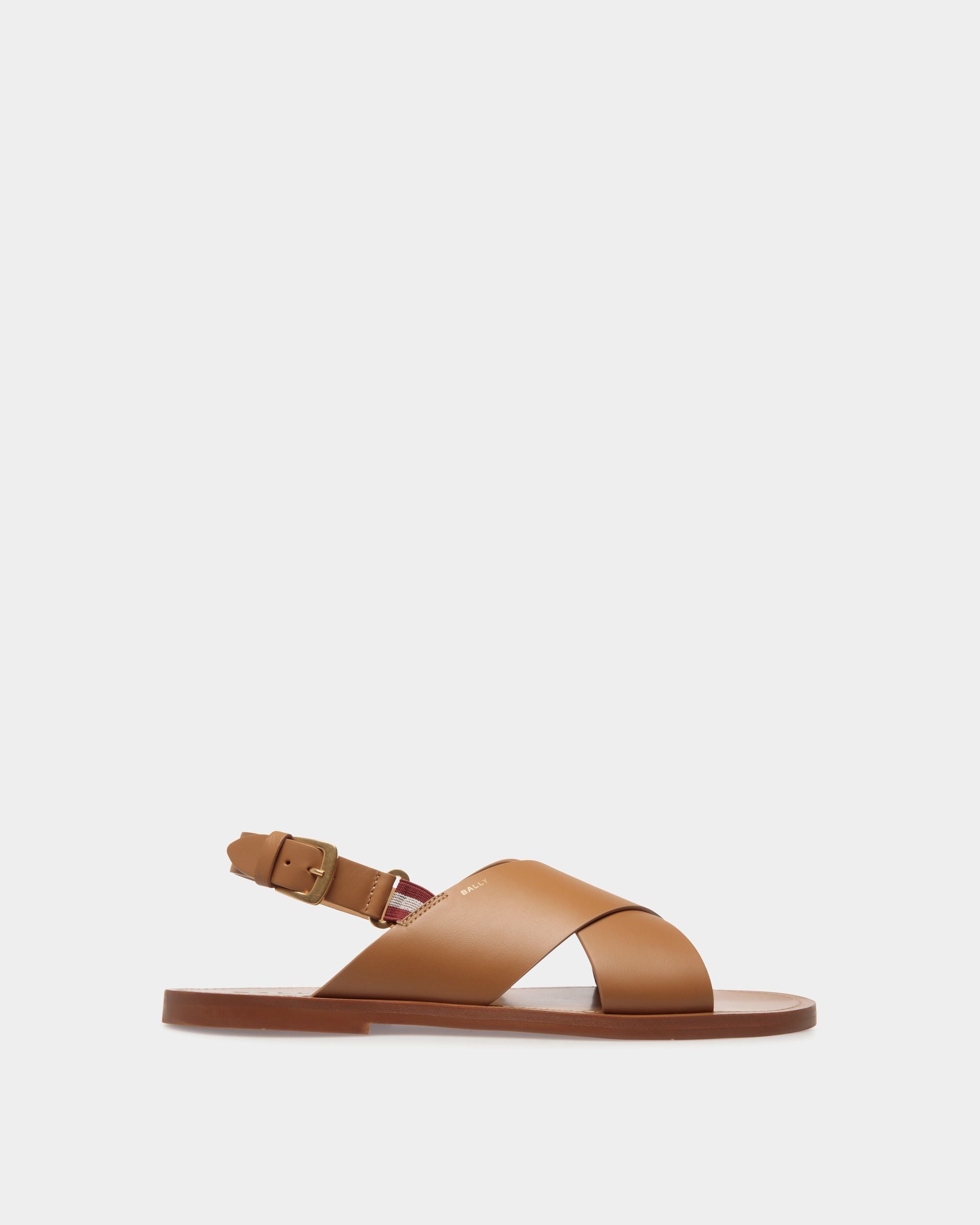 Chateau Sandal in Brown Leather - Men's - Bally - 01