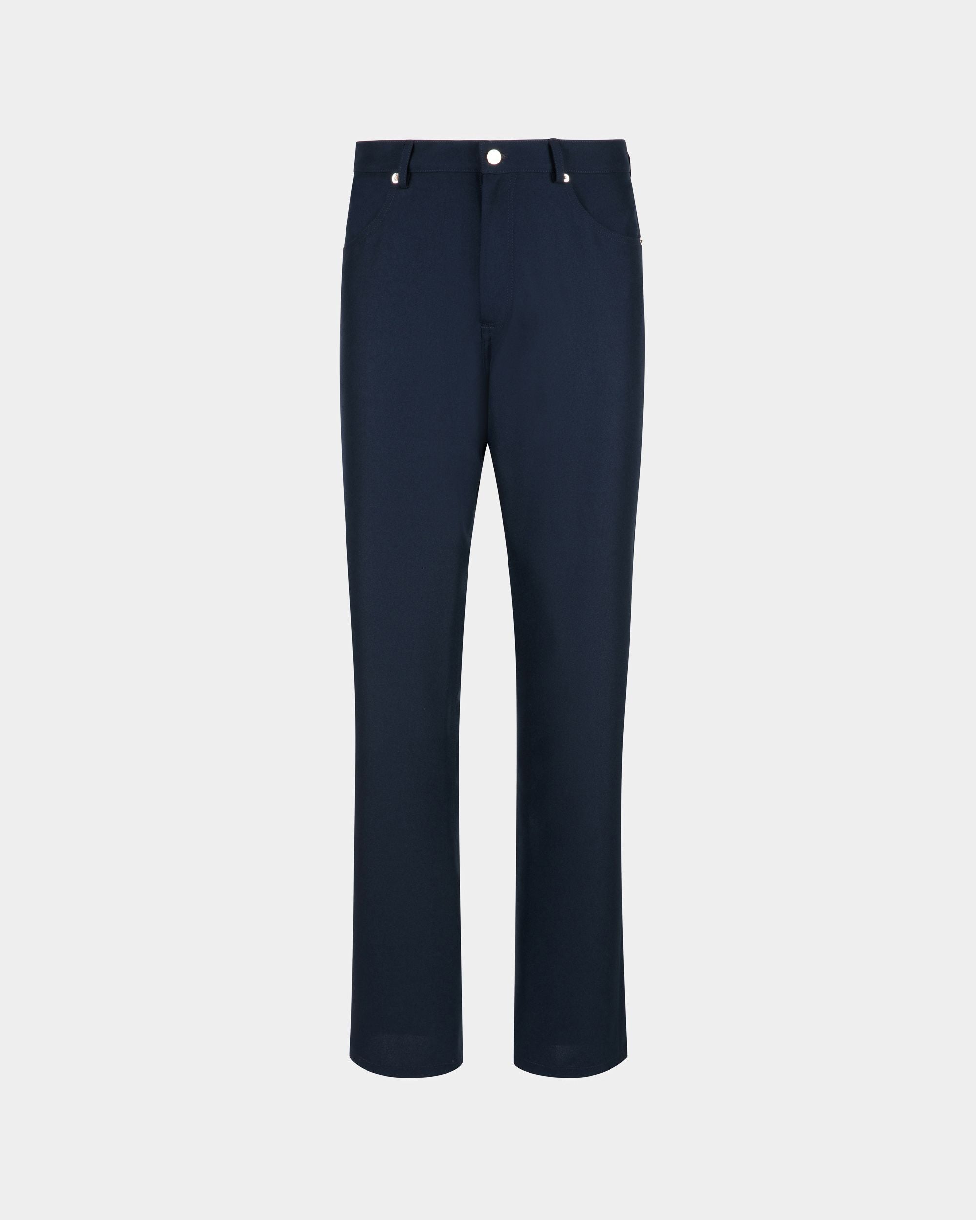 Pants In Dark Blue Synthetic Fabric - Men's - Bally - 01
