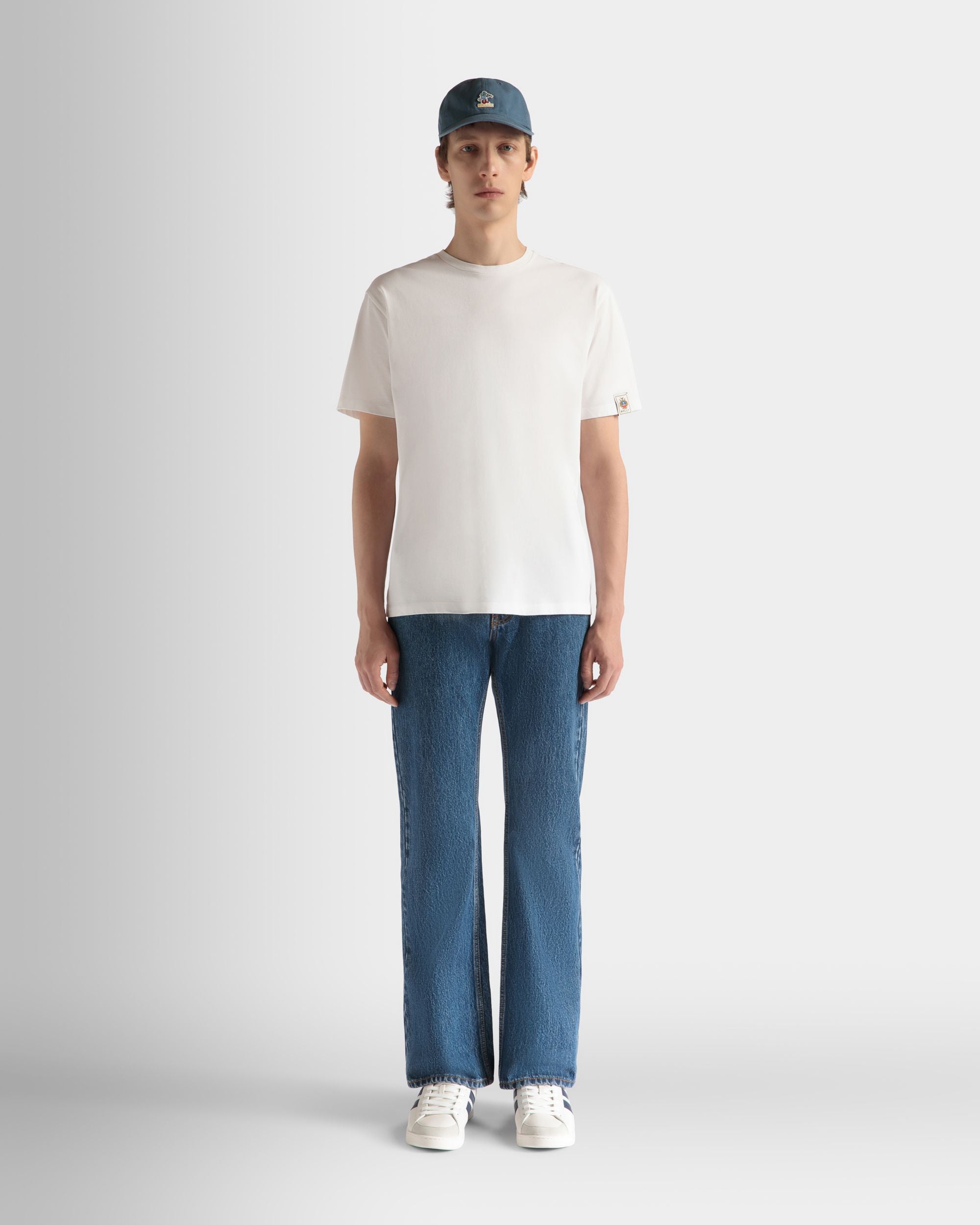 Denim Pants in Medium Blue Cotton - Men's - Bally - 02
