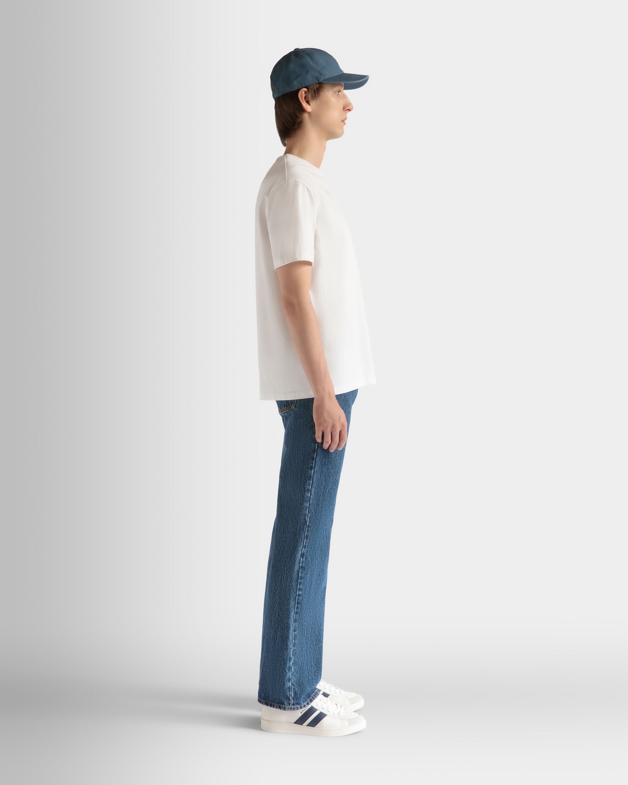 Denim Pants in Medium Blue Cotton - Men's - Bally - 05