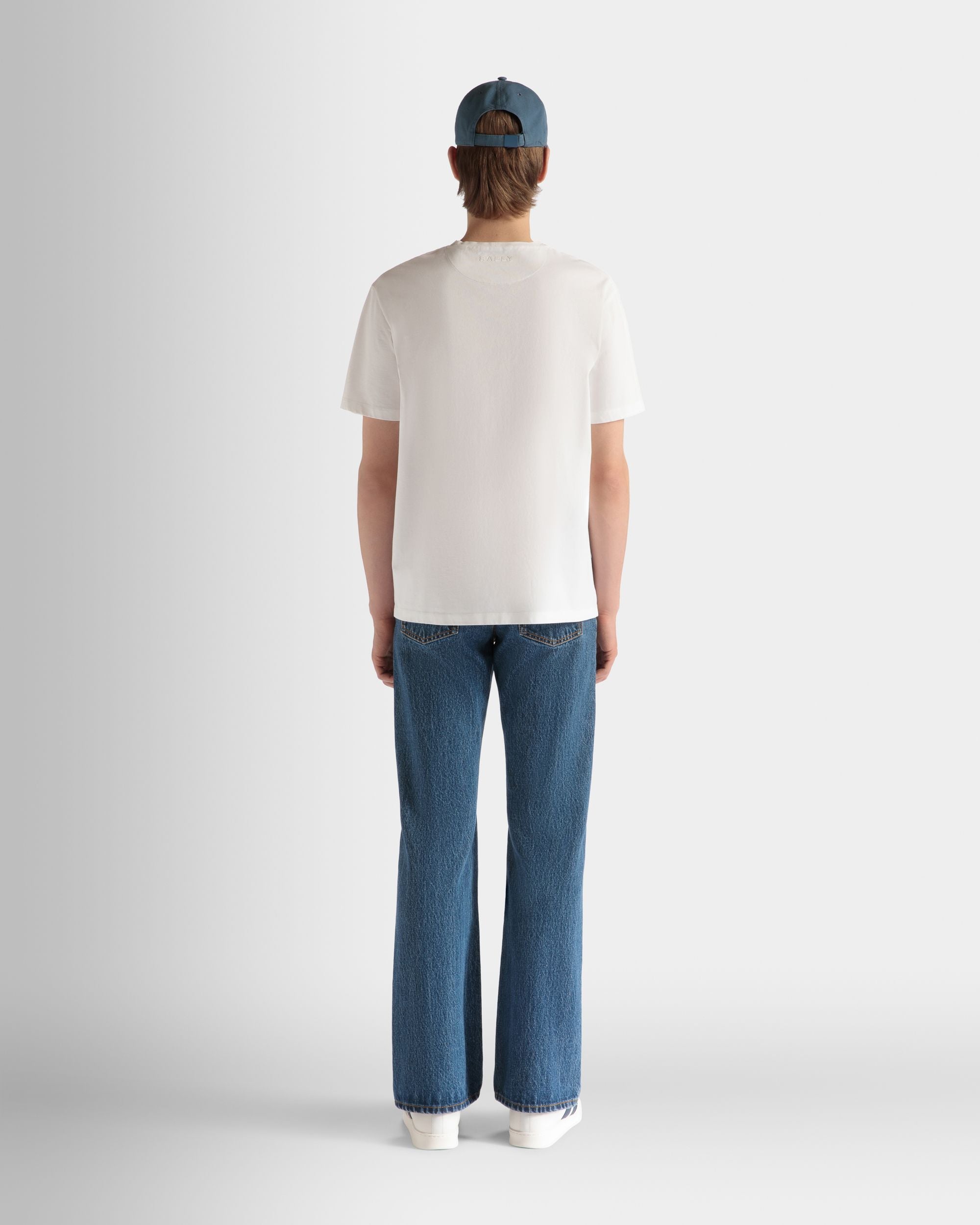 Denim Pants in Medium Blue Cotton - Men's - Bally - 06