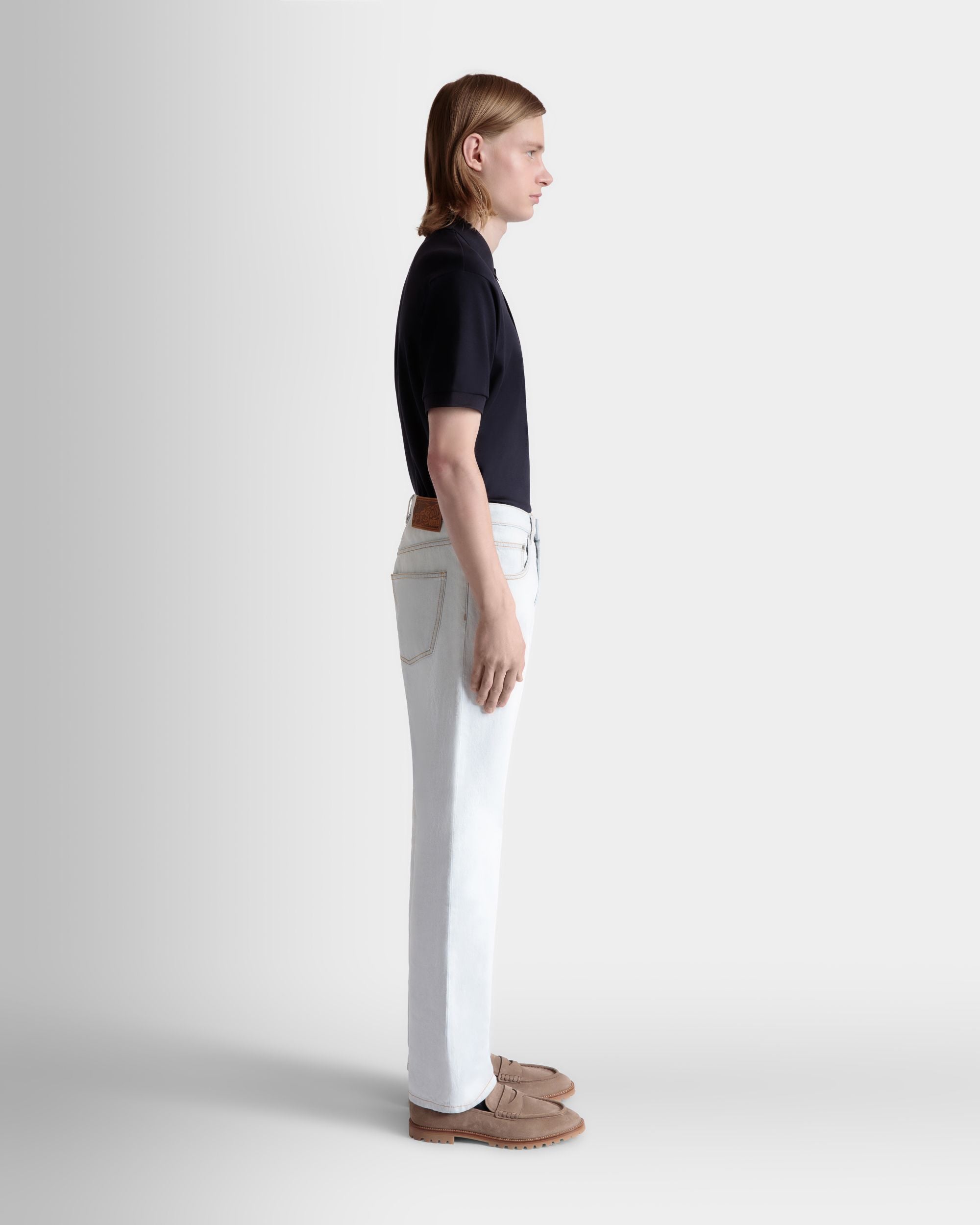 Denim Pants in Light Blue Cotton - Men's - Bally - 05