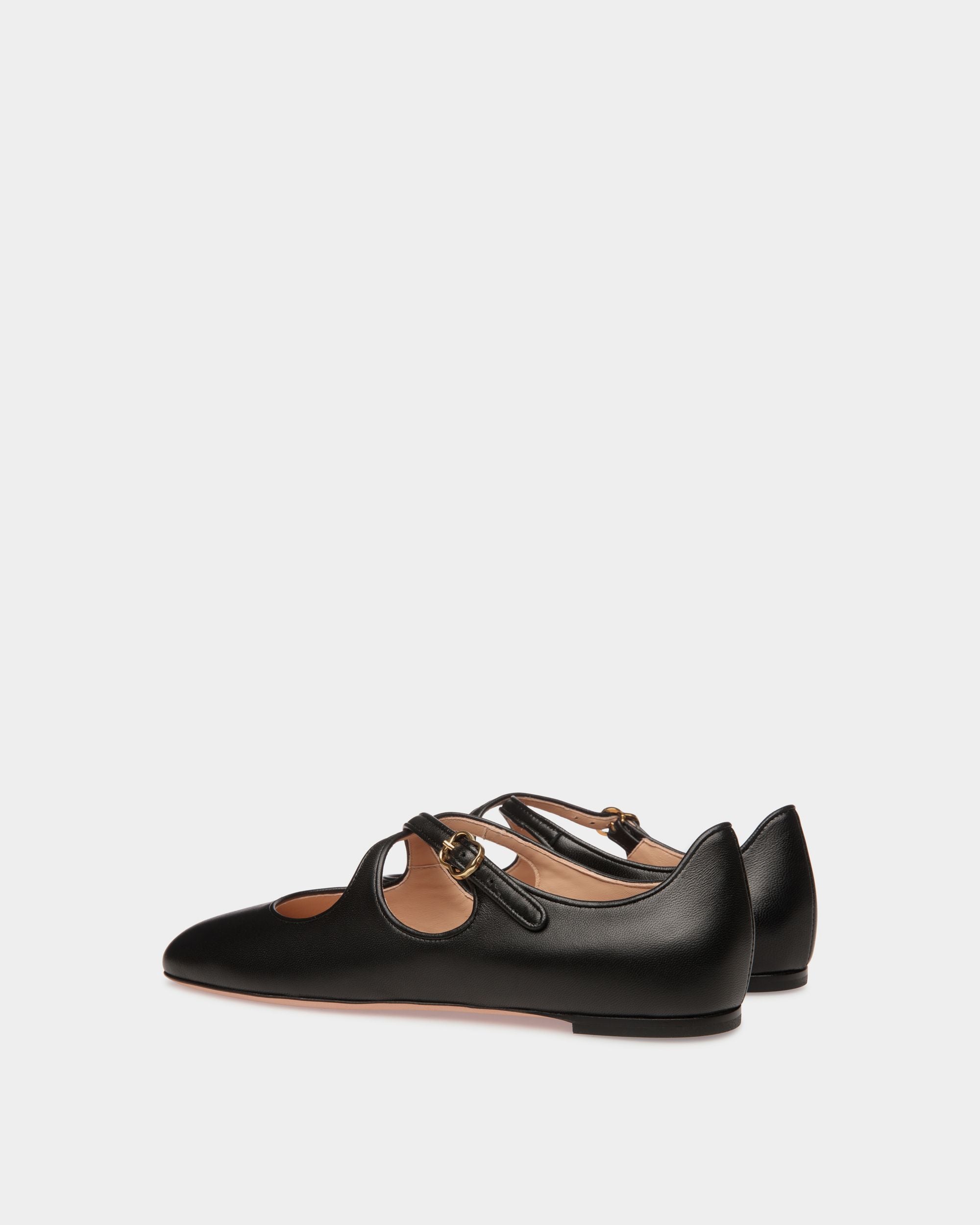 Ballyrina Flat in Black Nappa Leather - Women's - Bally - 04