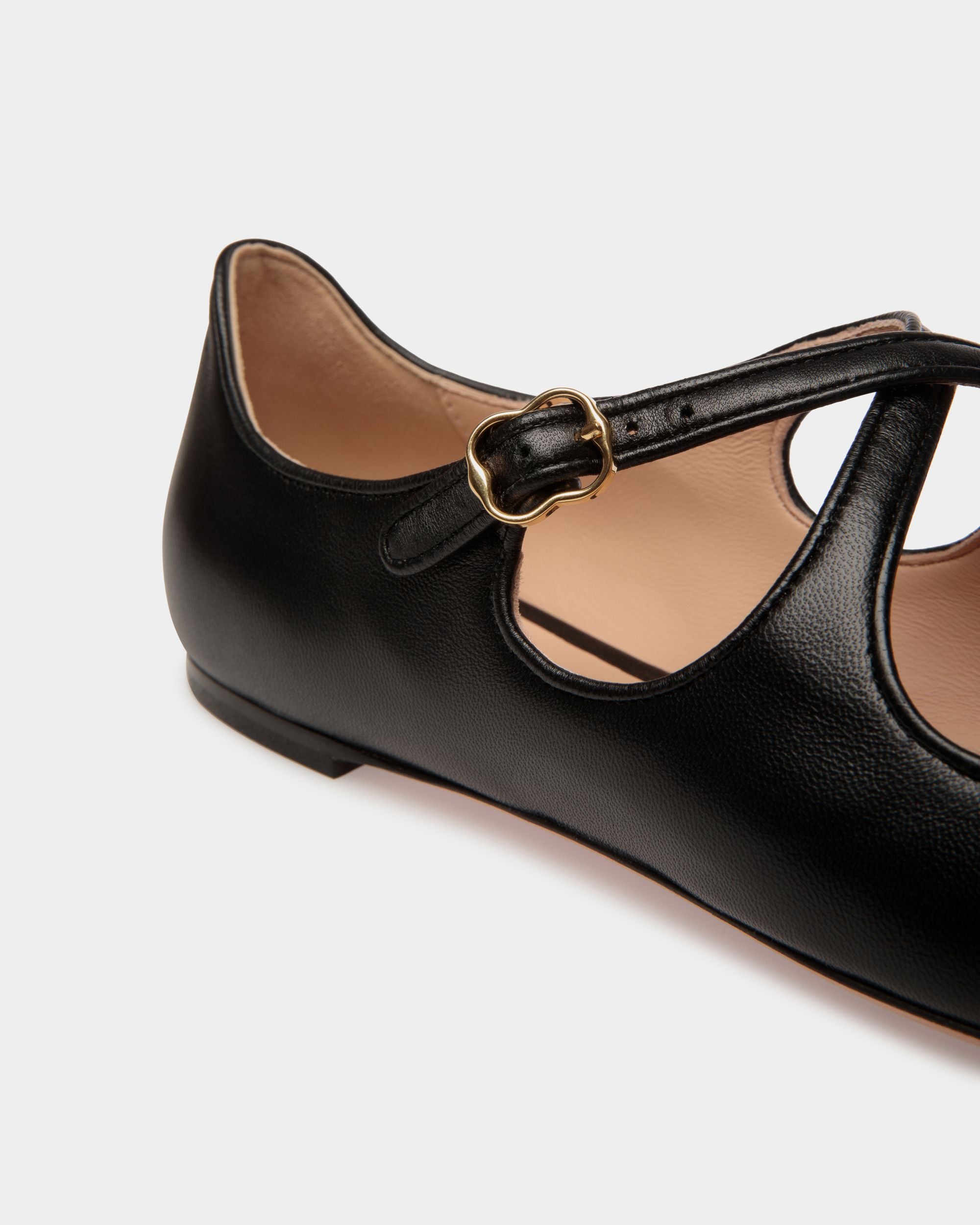 Ballyrina Flat in Black Nappa Leather - Women's - Bally - 06