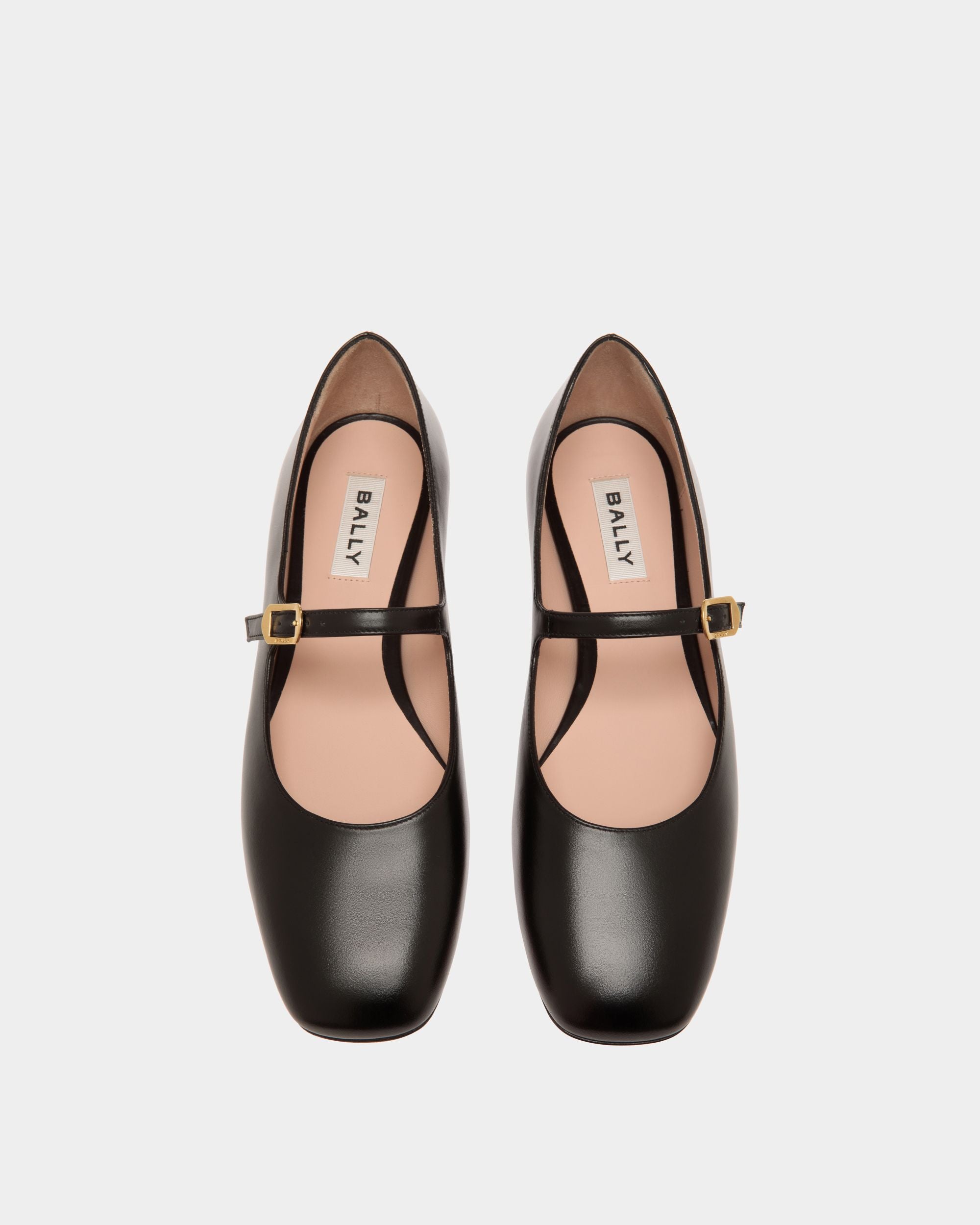Ballyrina Flat in Black Leather - Women's - Bally - 05