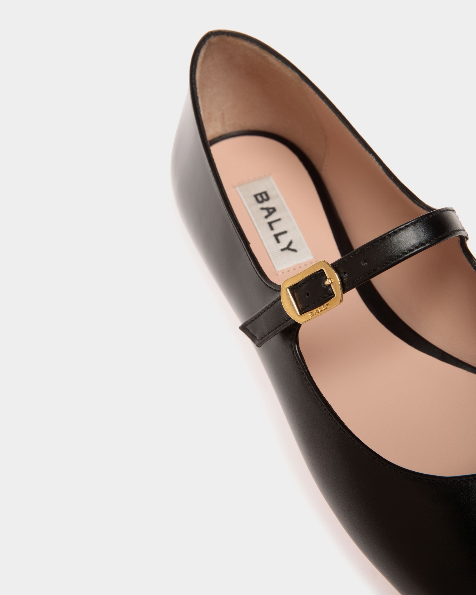 Ballyrina Flat in Black Leather - Women's - Bally - 06