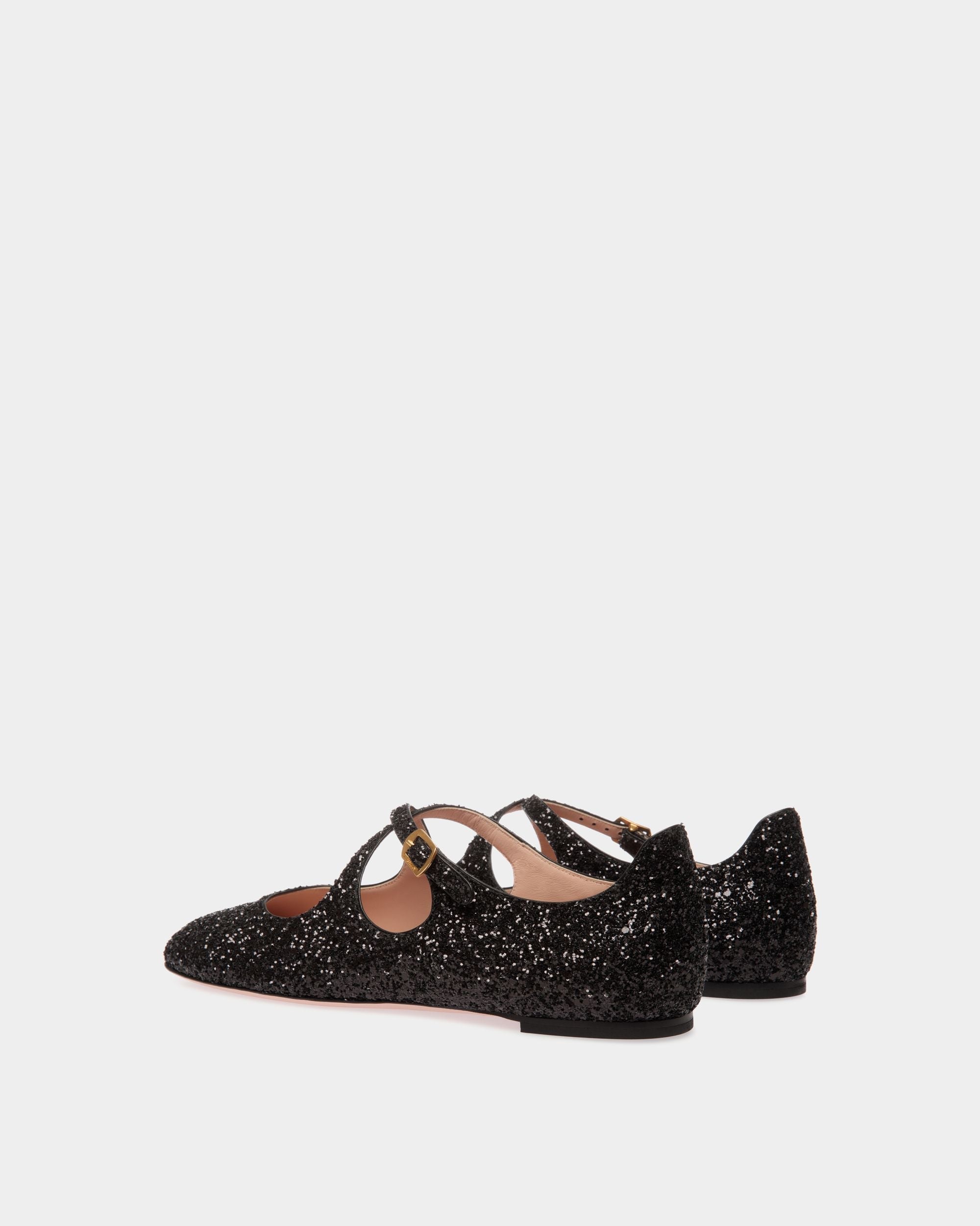 Ballyrina Flat in Black Glitter - Women's - Bally - 03