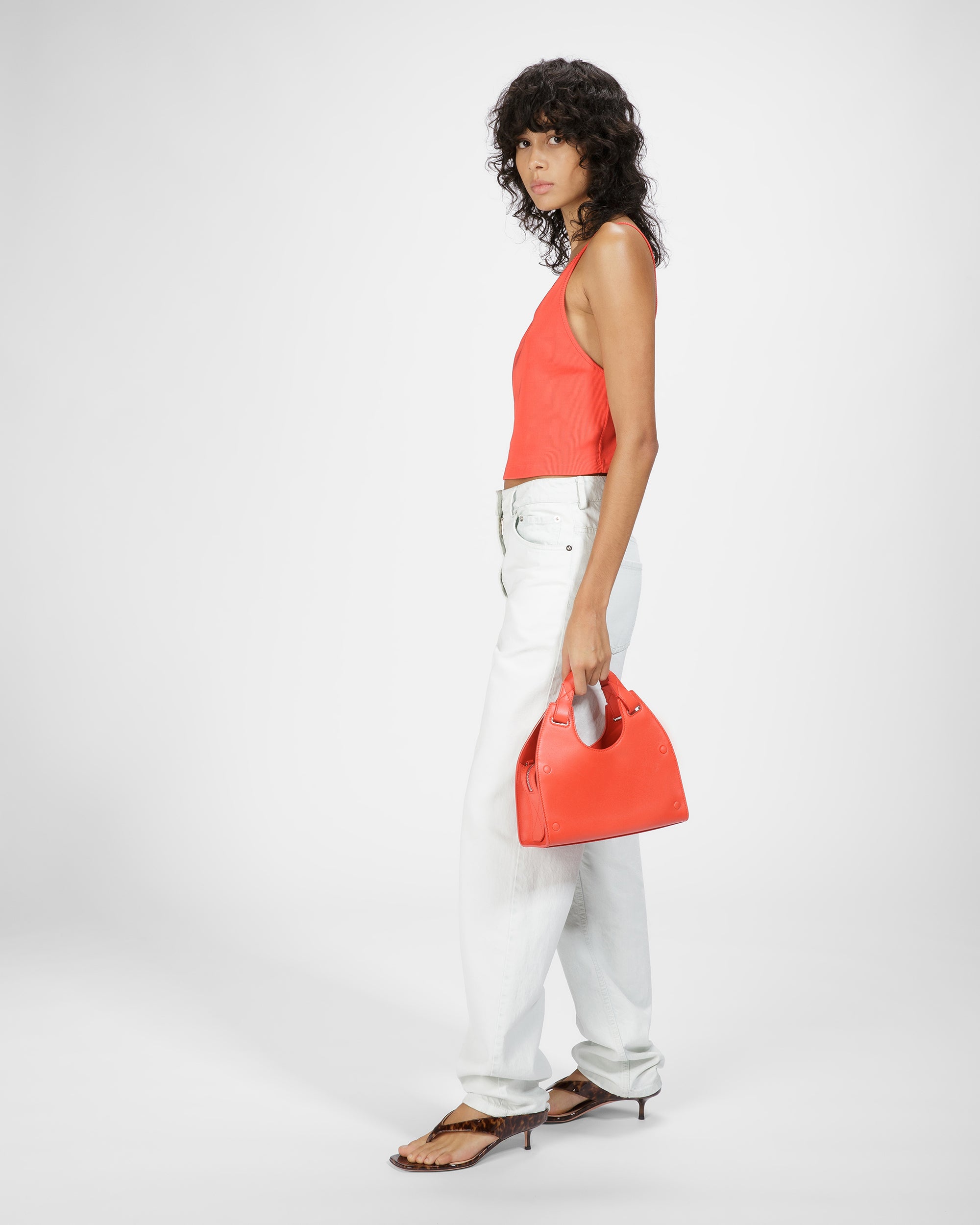 Ahres S Leather Crossbody Bag In Orange - Women's - Bally - 05