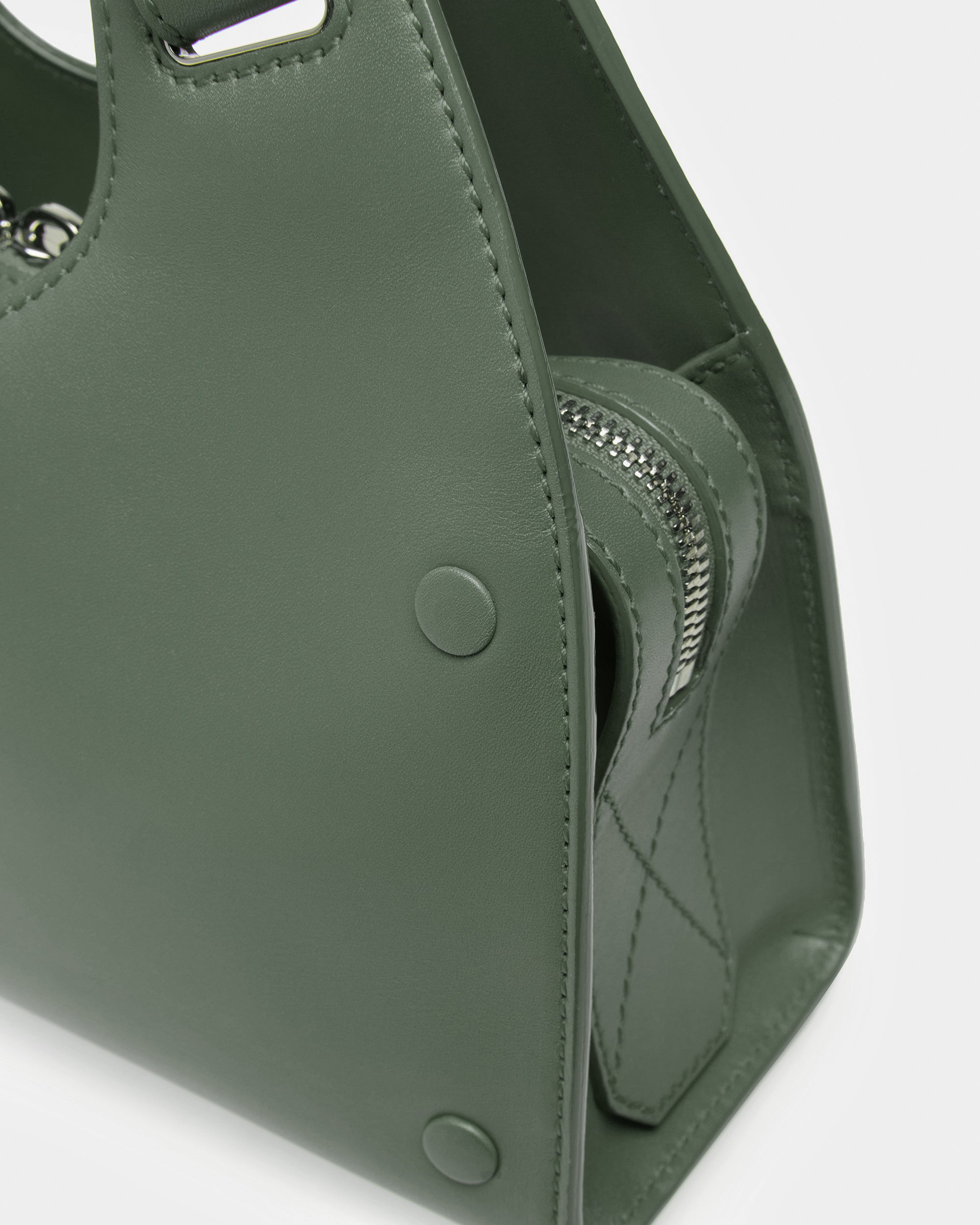 Ahres Small Leather Shoulder Bag In Sage - Women's - Bally - 05
