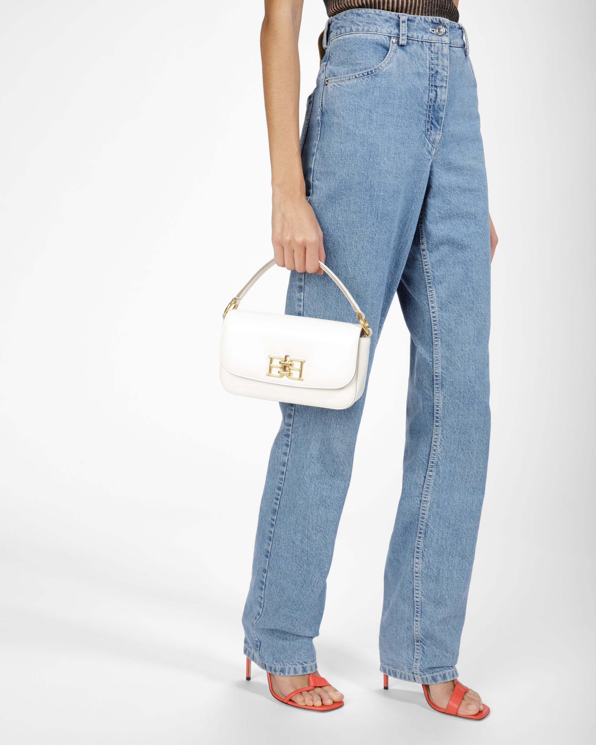 Brodye Leather Crossbody Bag In Bone - Women's - Bally - 02