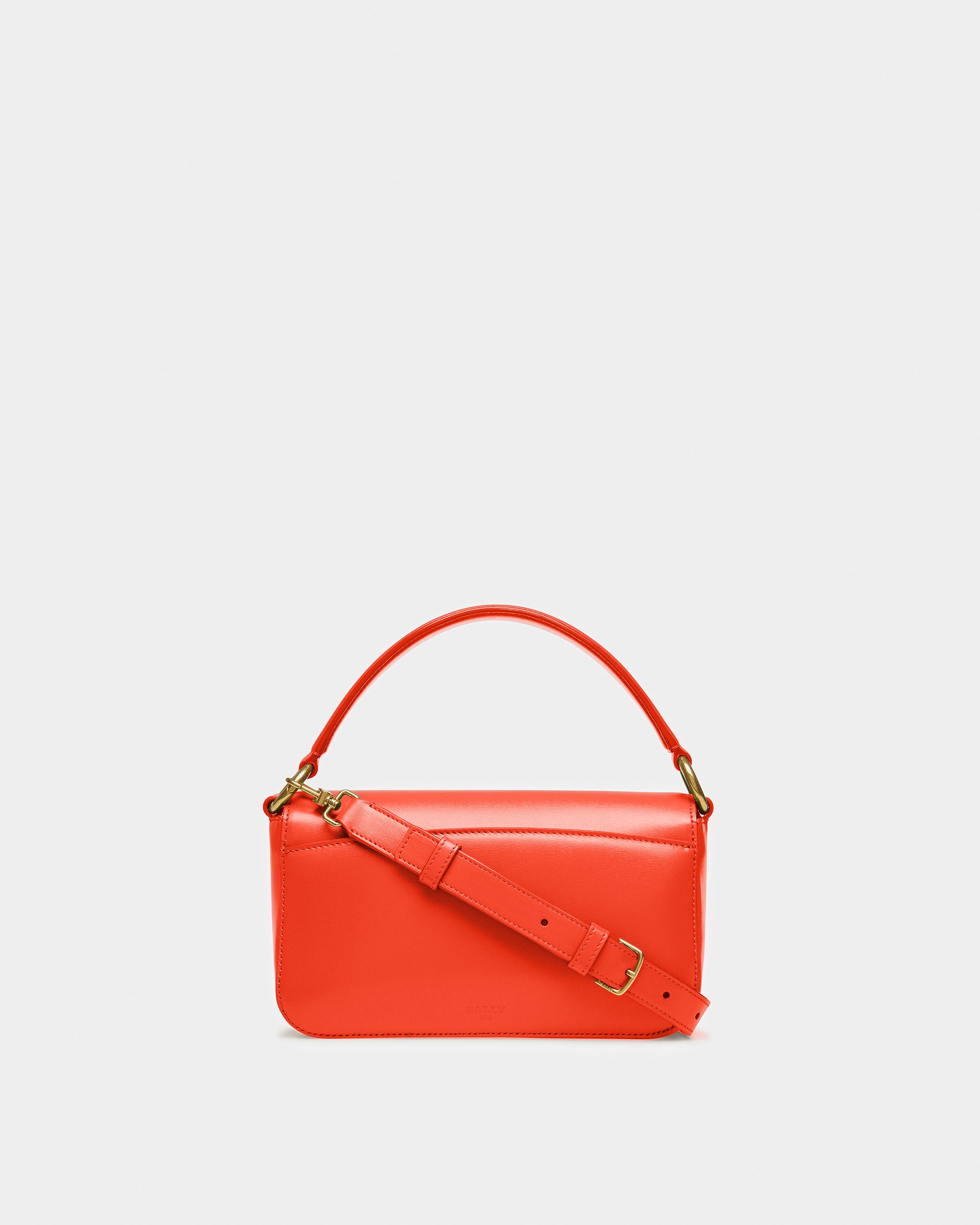 Brodye Leather Crossbody Bag In Orange - Women's - Bally - 02
