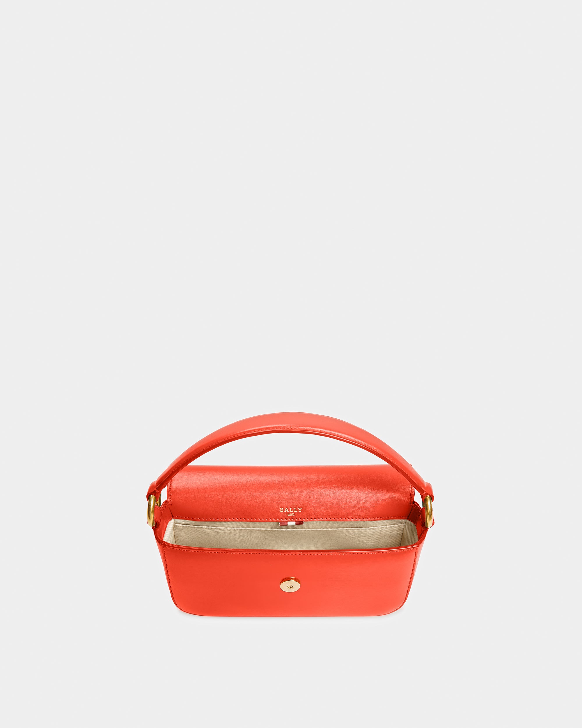 Brodye Leather Crossbody Bag In Orange - Women's - Bally - 03