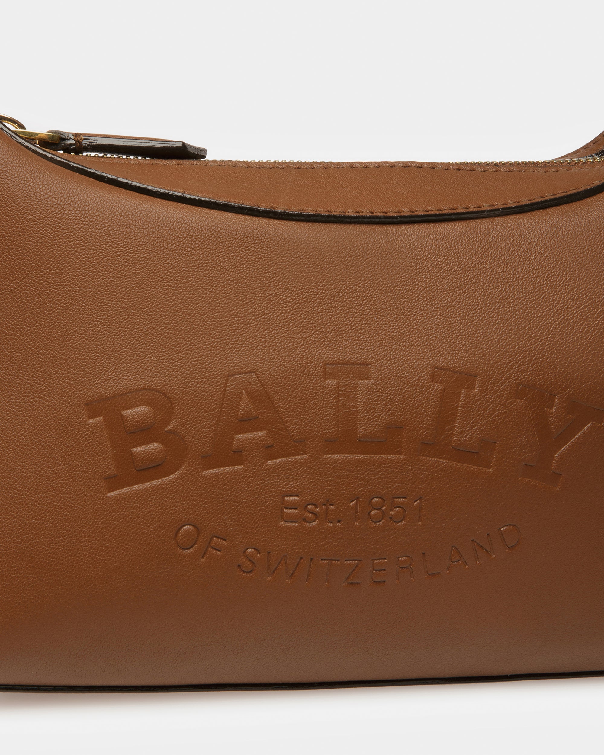 Coralye Leather Crossbody Bag In Brown - Women's - Bally - 05