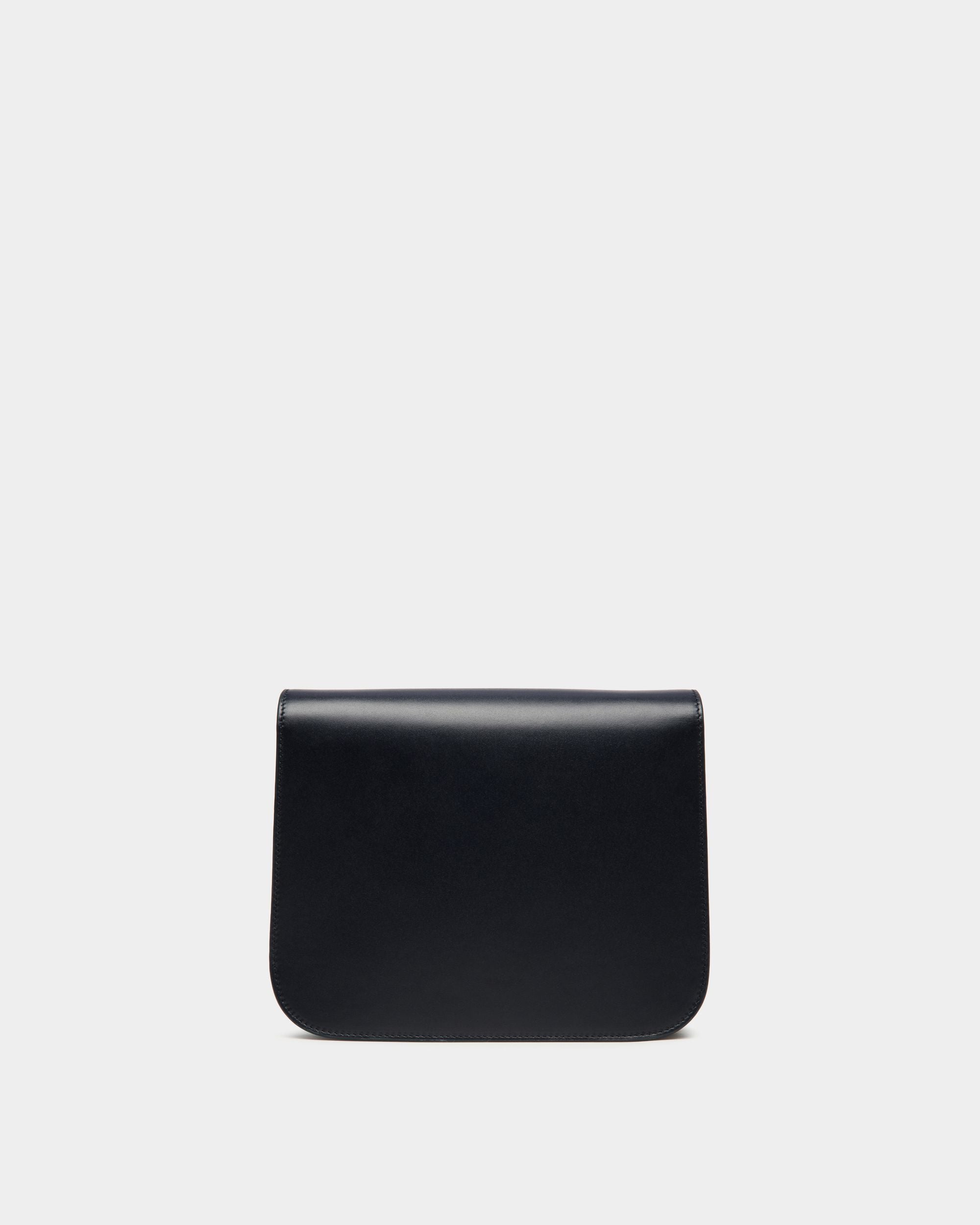 Ollam Crossbody Bag in Navy Blue Leather - Women's - Bally - 02